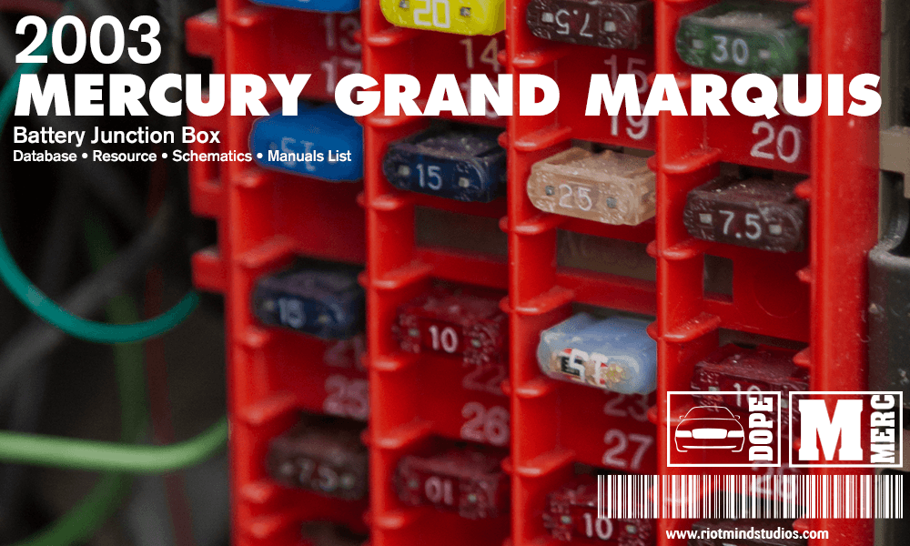 2003 Mercury Grand Marquis | Info Systems & Data Sheets