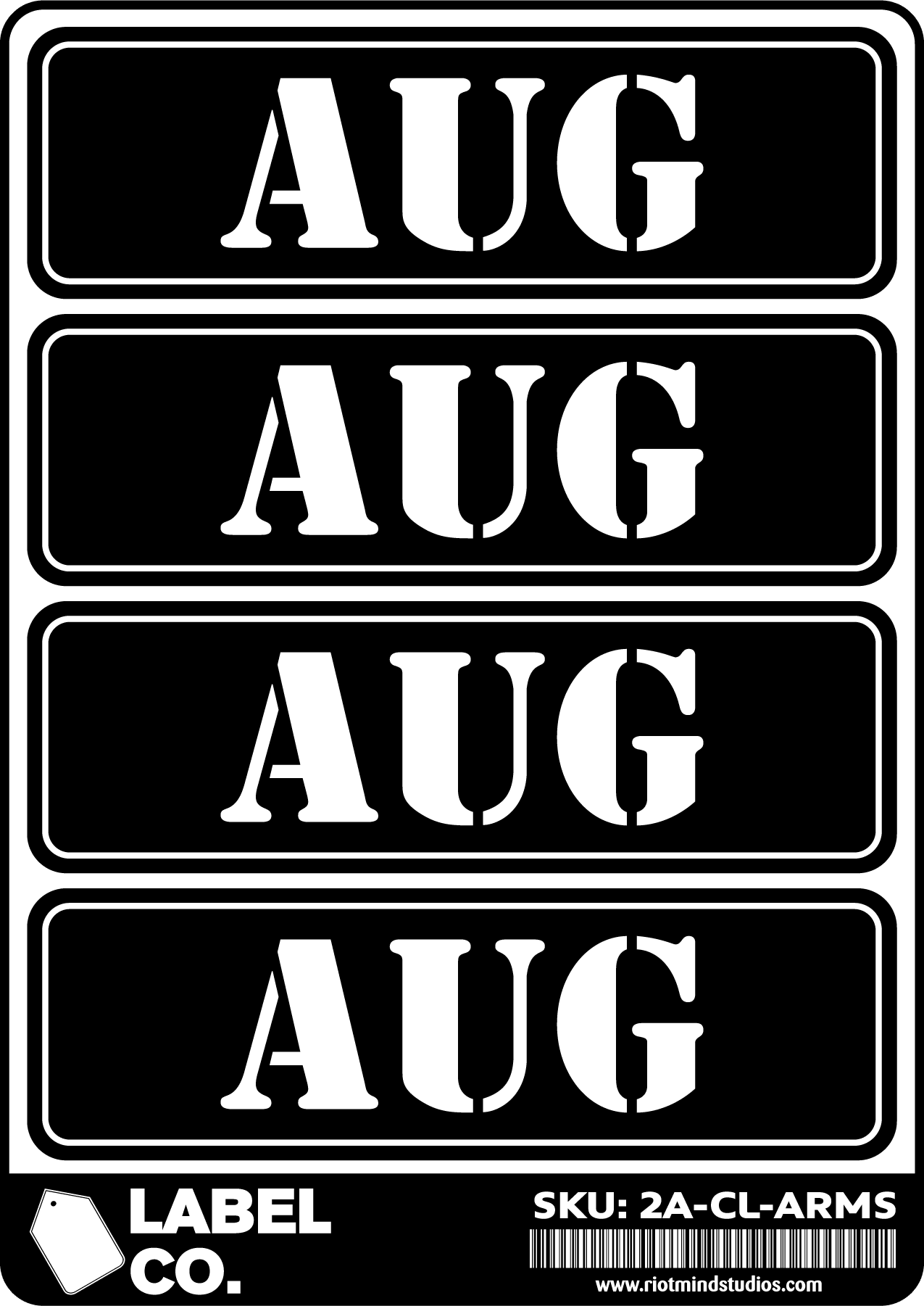 2A Safe & Ammo Case Labels