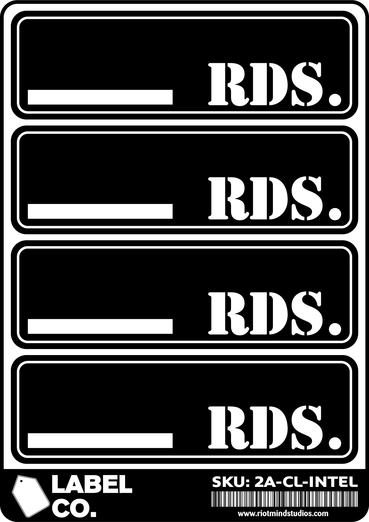 2A Safe & Ammo Case Labels Intel