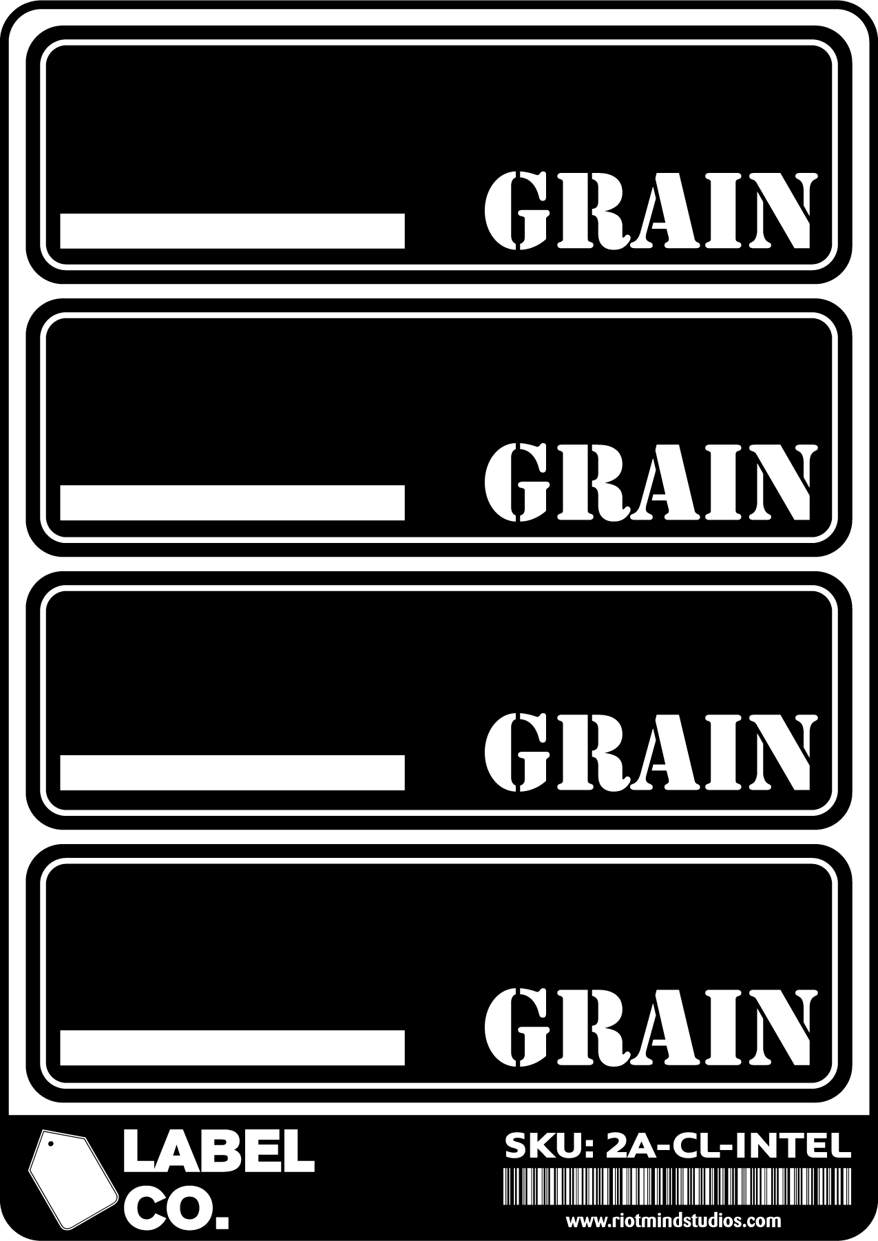 2A Safe & Ammo Case Labels Intel