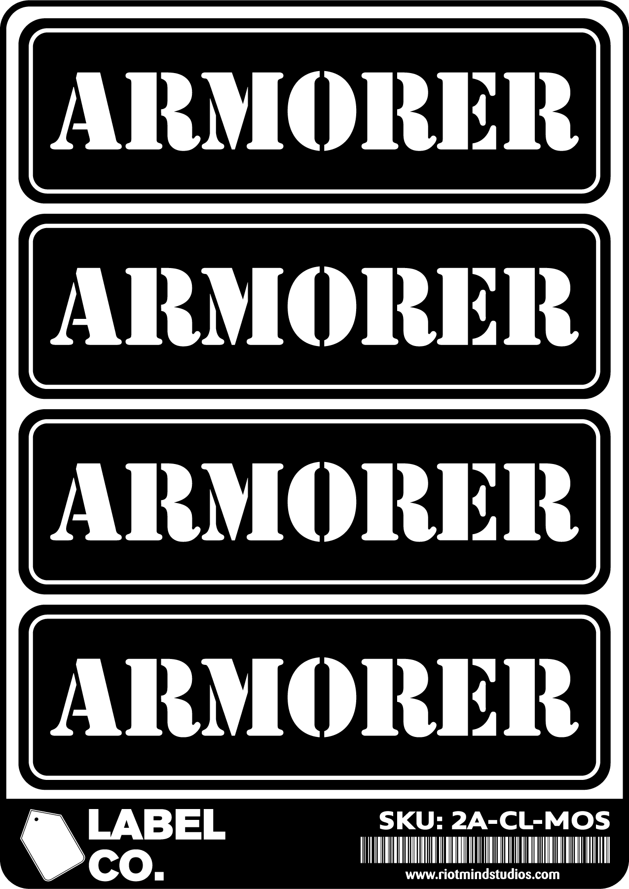 2A Safe & Ammo Case Labels