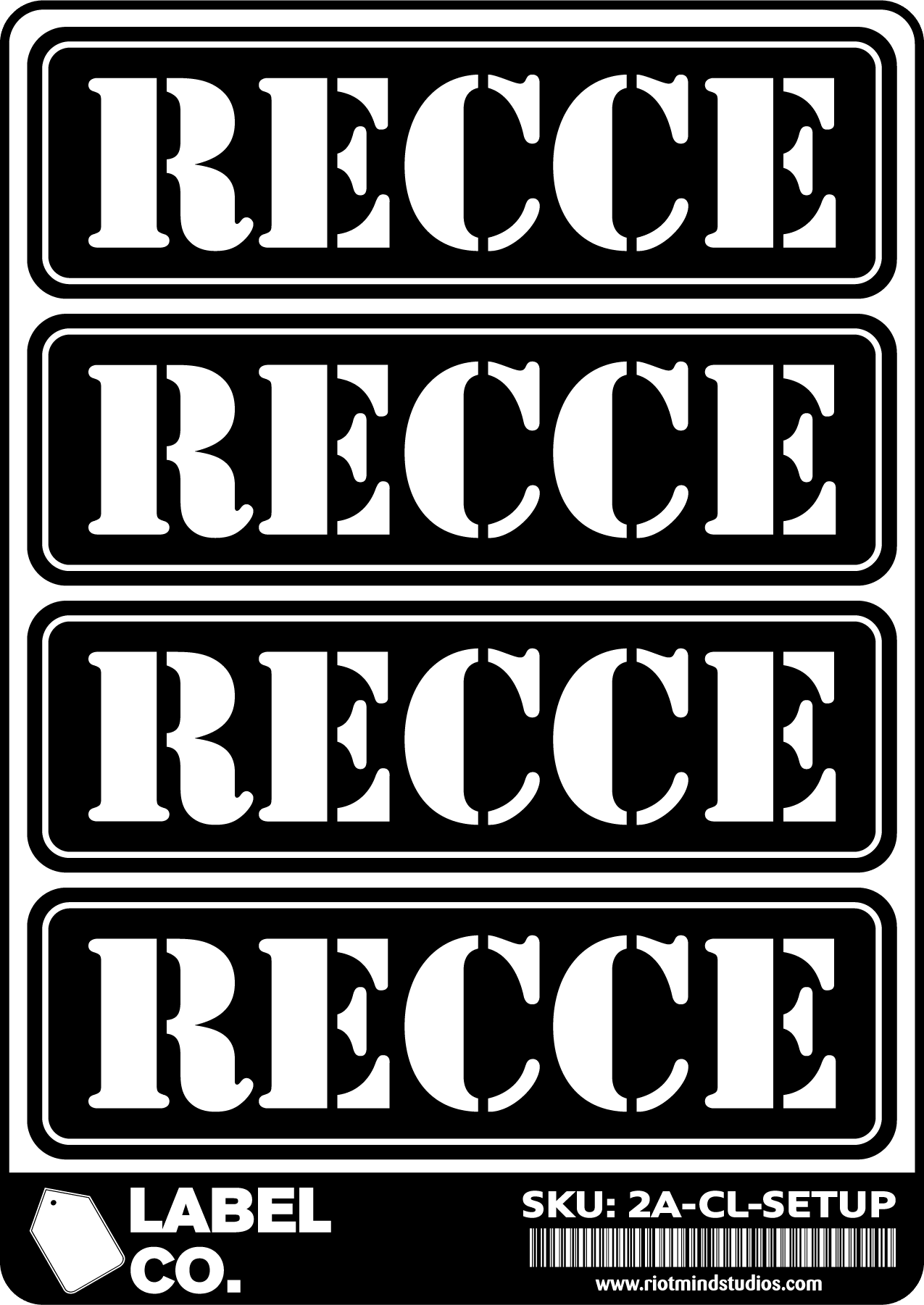 2A Safe & Ammo Case Labels