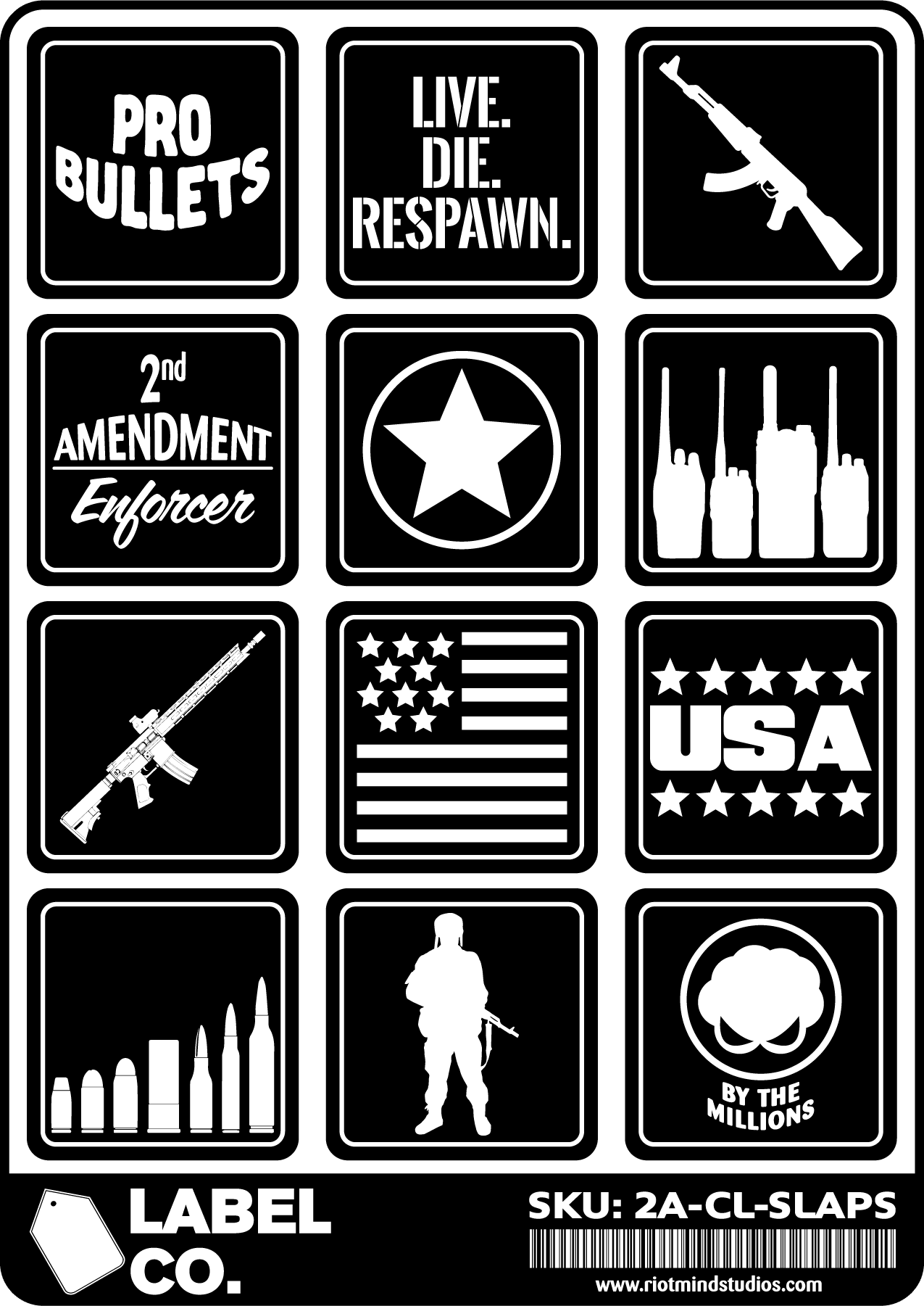 2A Safe & Ammo Case Labels
