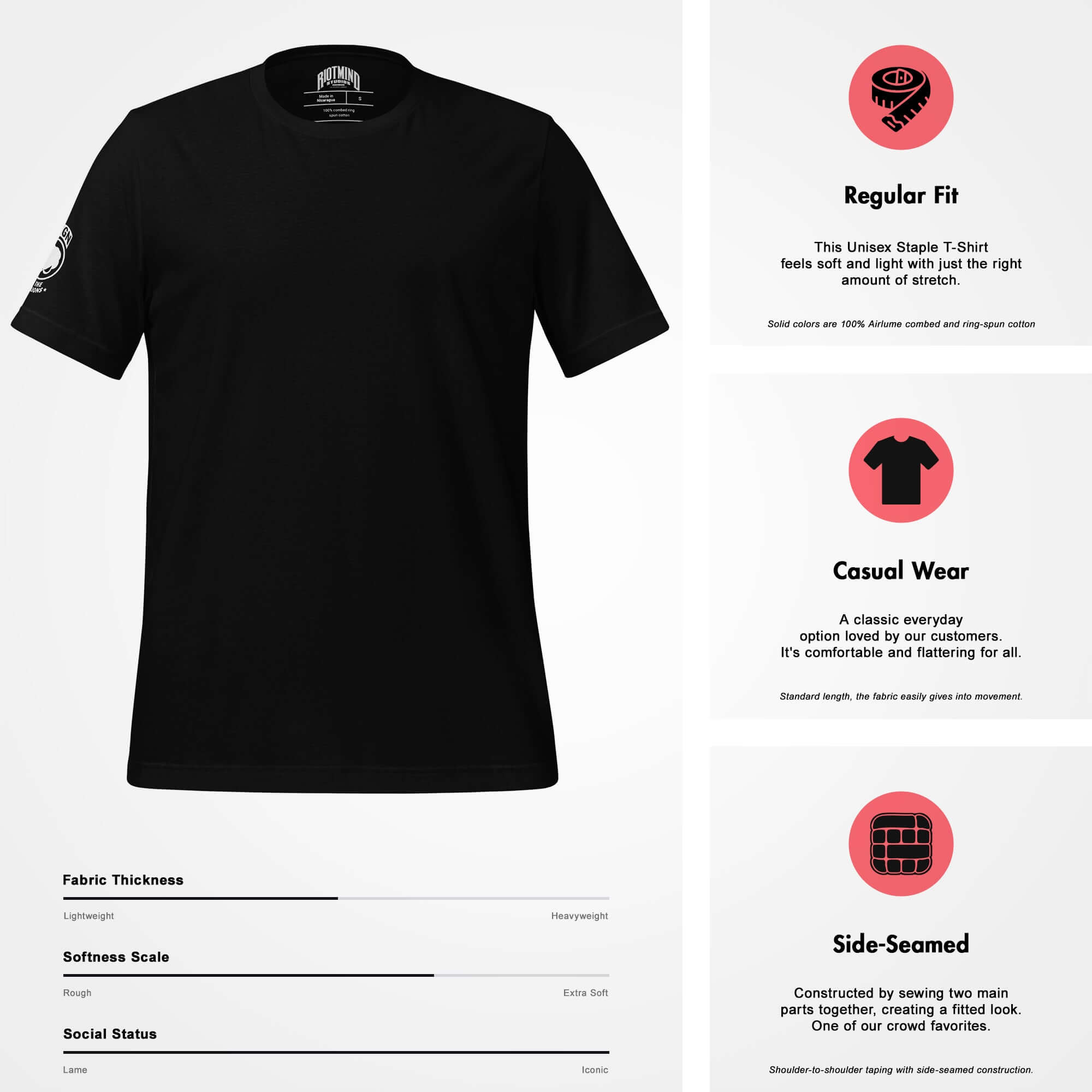 Riot Mind Studios Branded T-Shirt Benefit Image