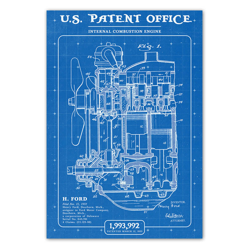 Internal Combustion Engine | Patent Poster