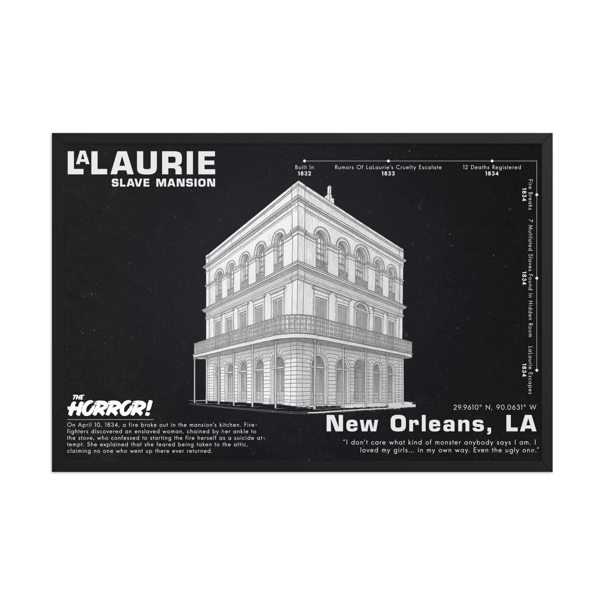 LaLaurie Slave Mansion | Horror Poster