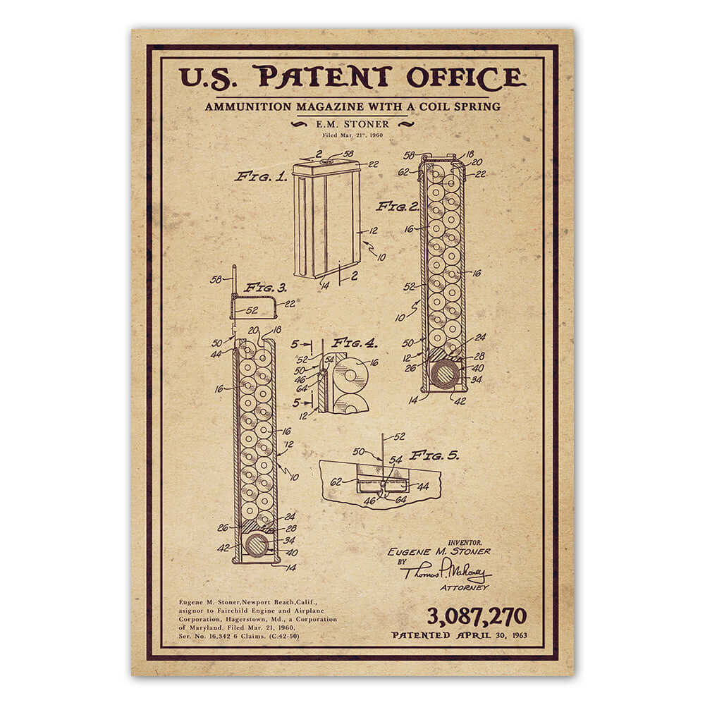 Ammo Magazine | Patent Poster.
