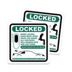 Panther Platform Door Lock Warning Tag Set of Two