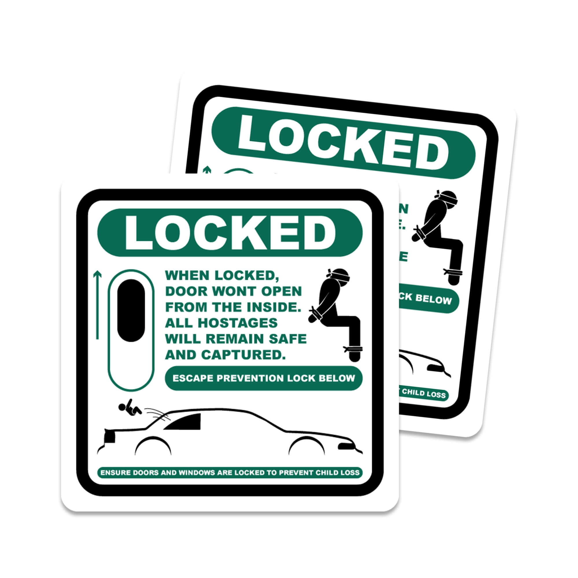 Panther Platform Door Lock Warning Tag Set of Two