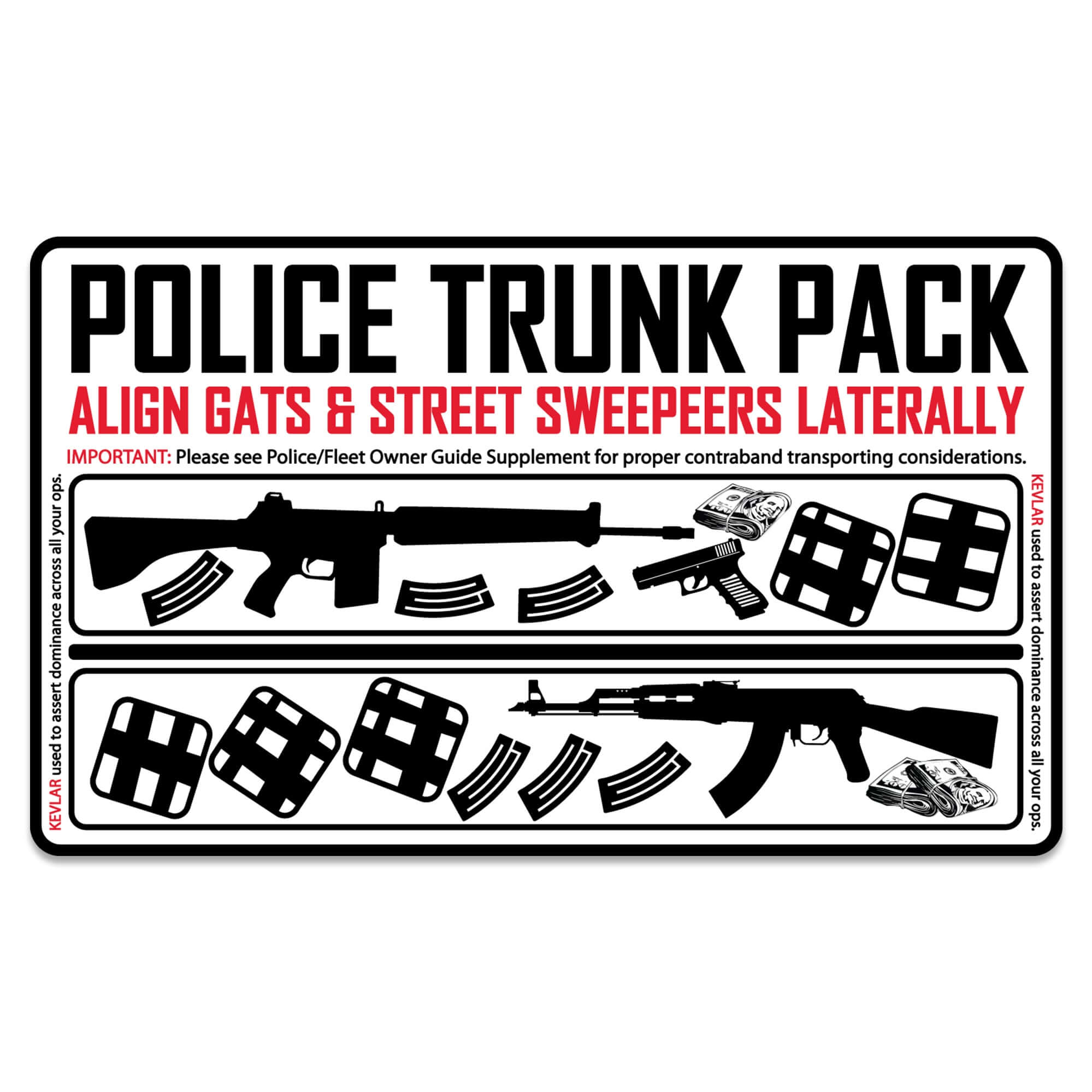 Panther Platform Trunk Pack Warning TagPanther Platform Trunk Pack Warning Tag