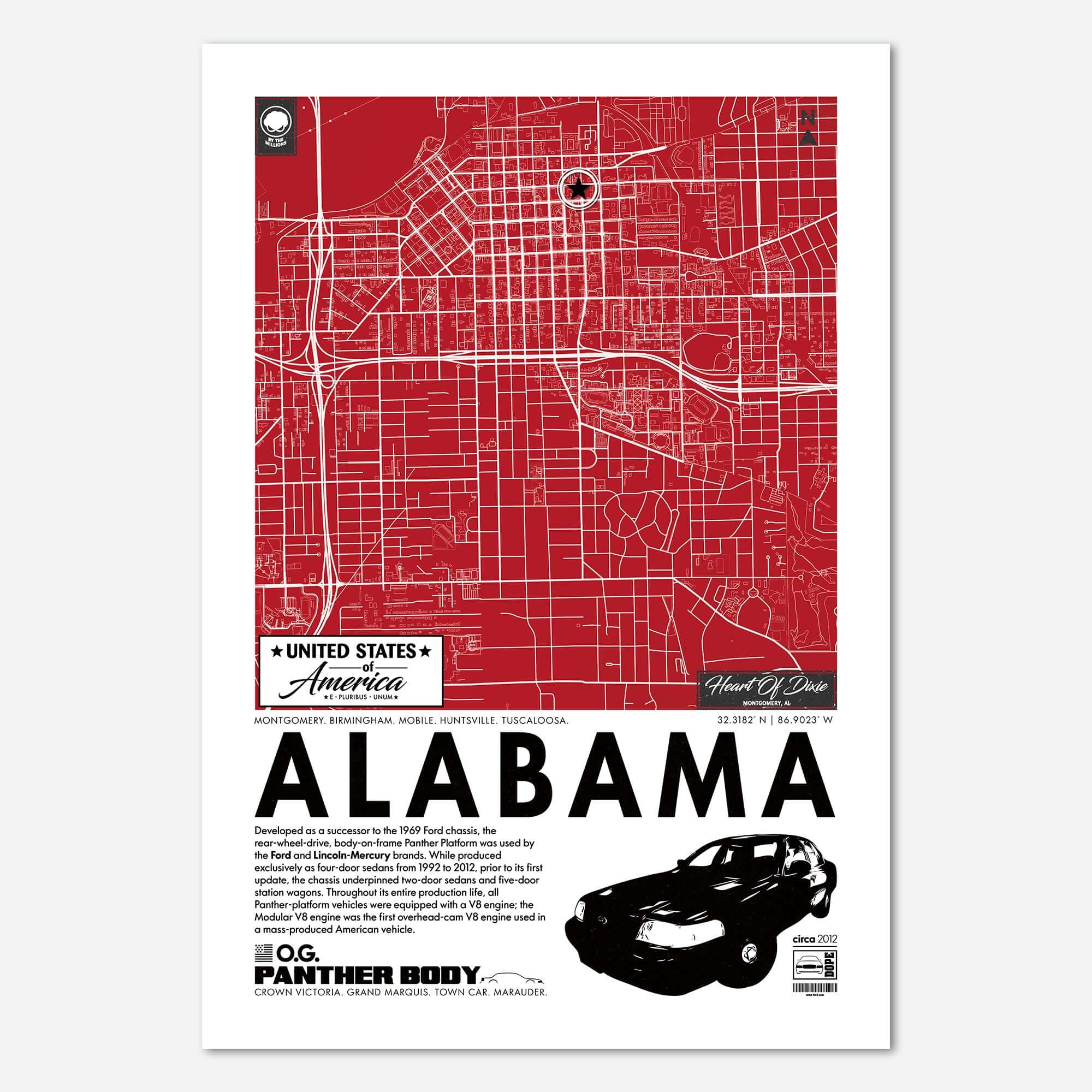 Panther Platform City Map Poster