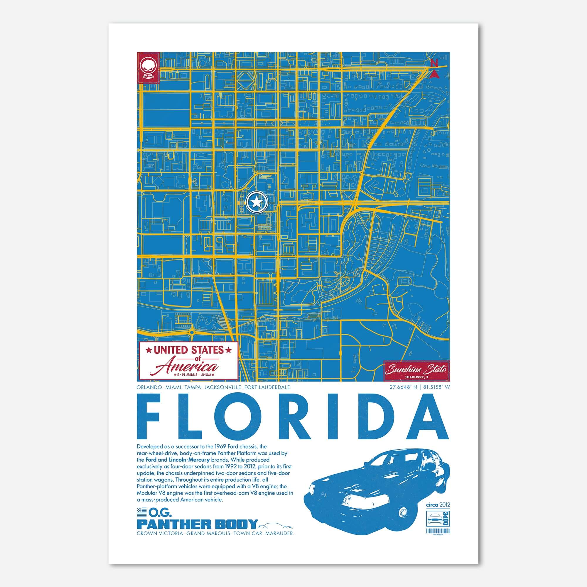 Panther Platform City Map Poster