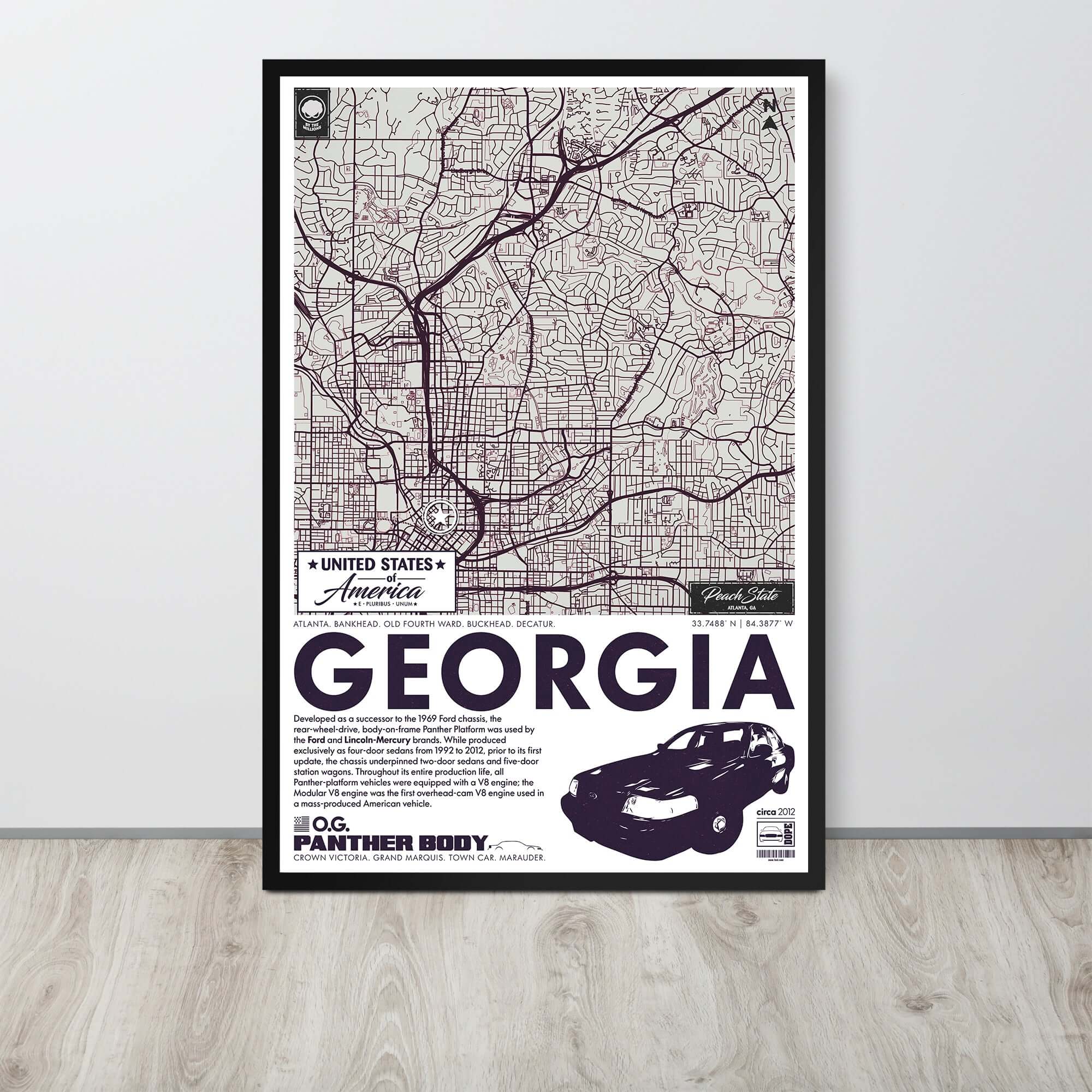 Panther Platform City Map Poster