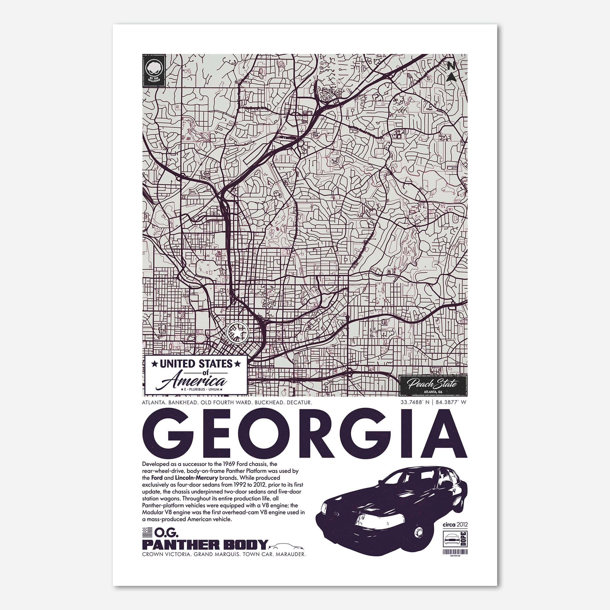 Panther Platform City Map Poster