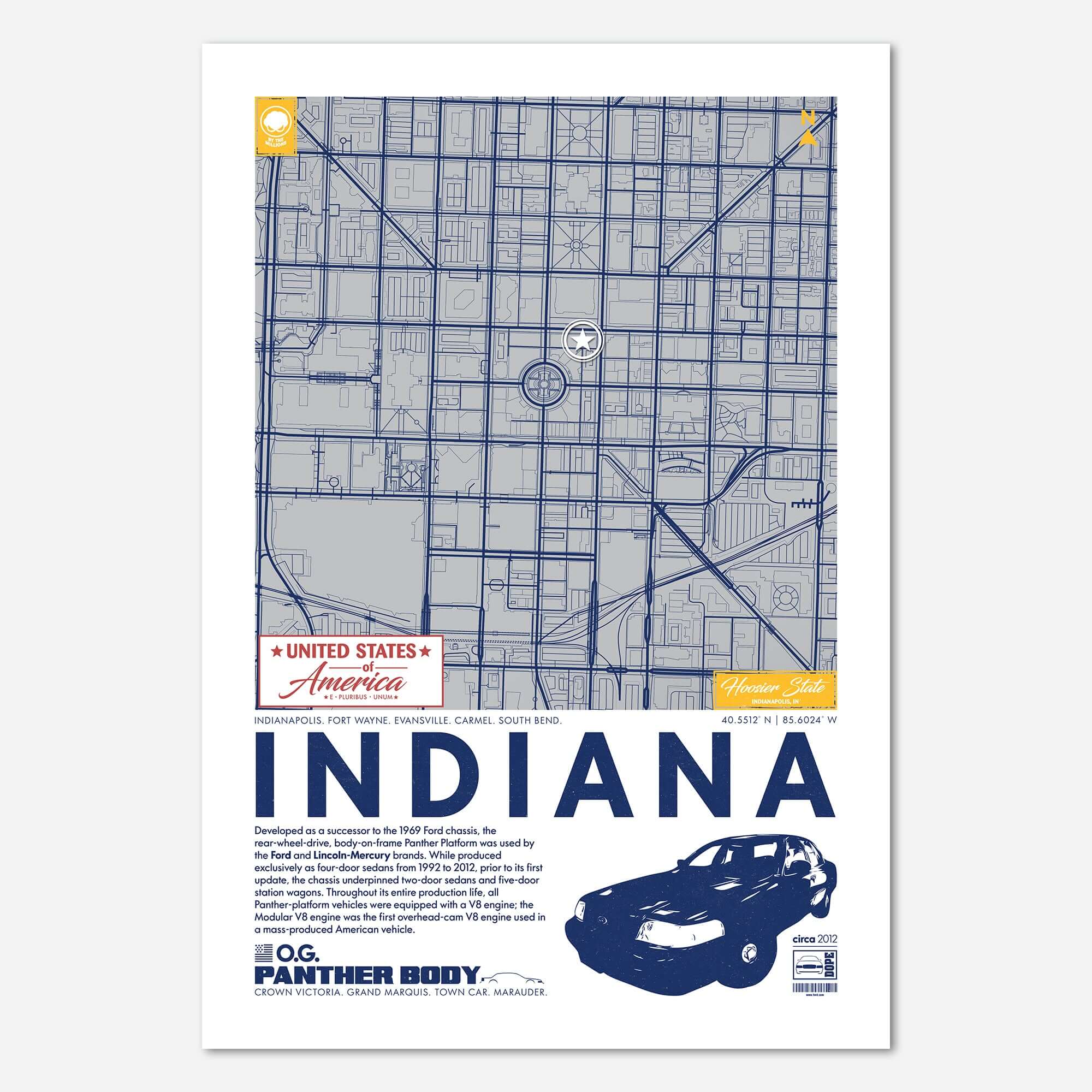 Panther Platform City Map Poster