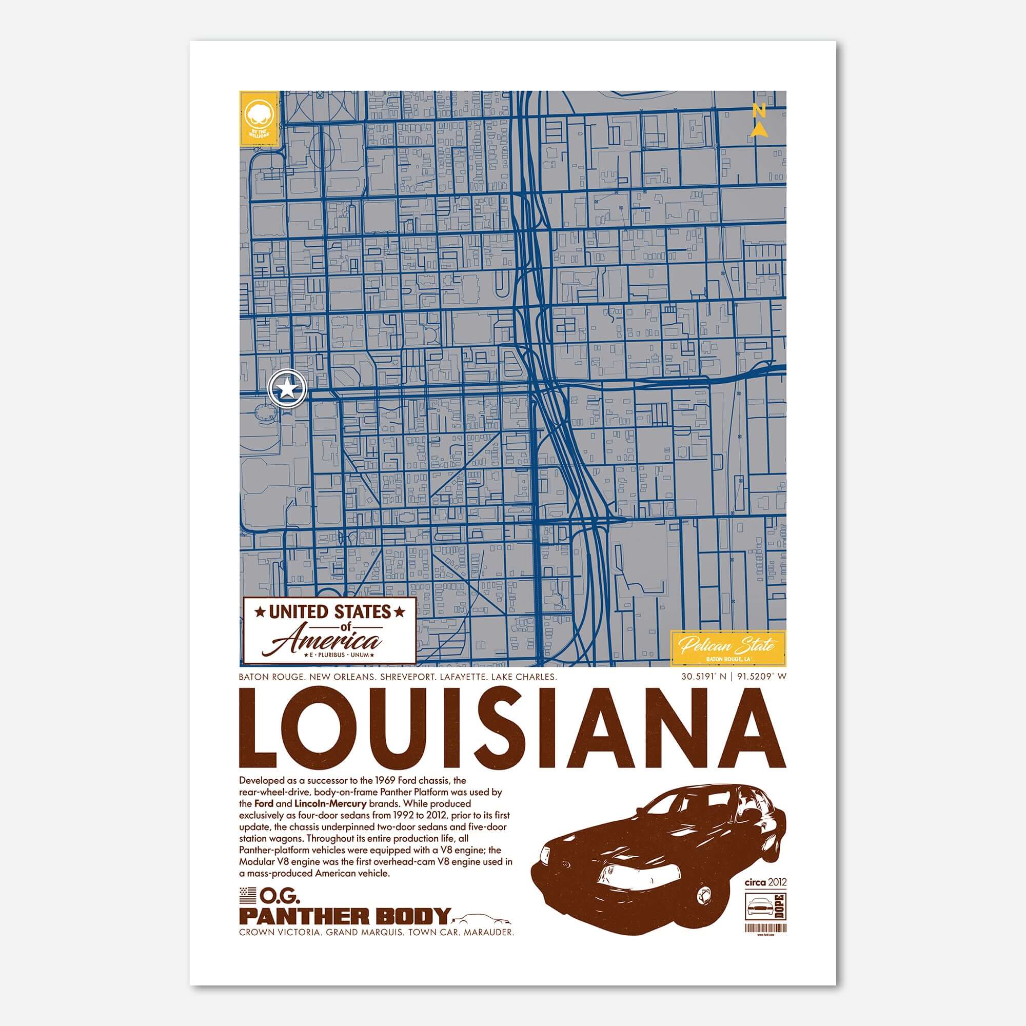 Panther Platform City Map Poster