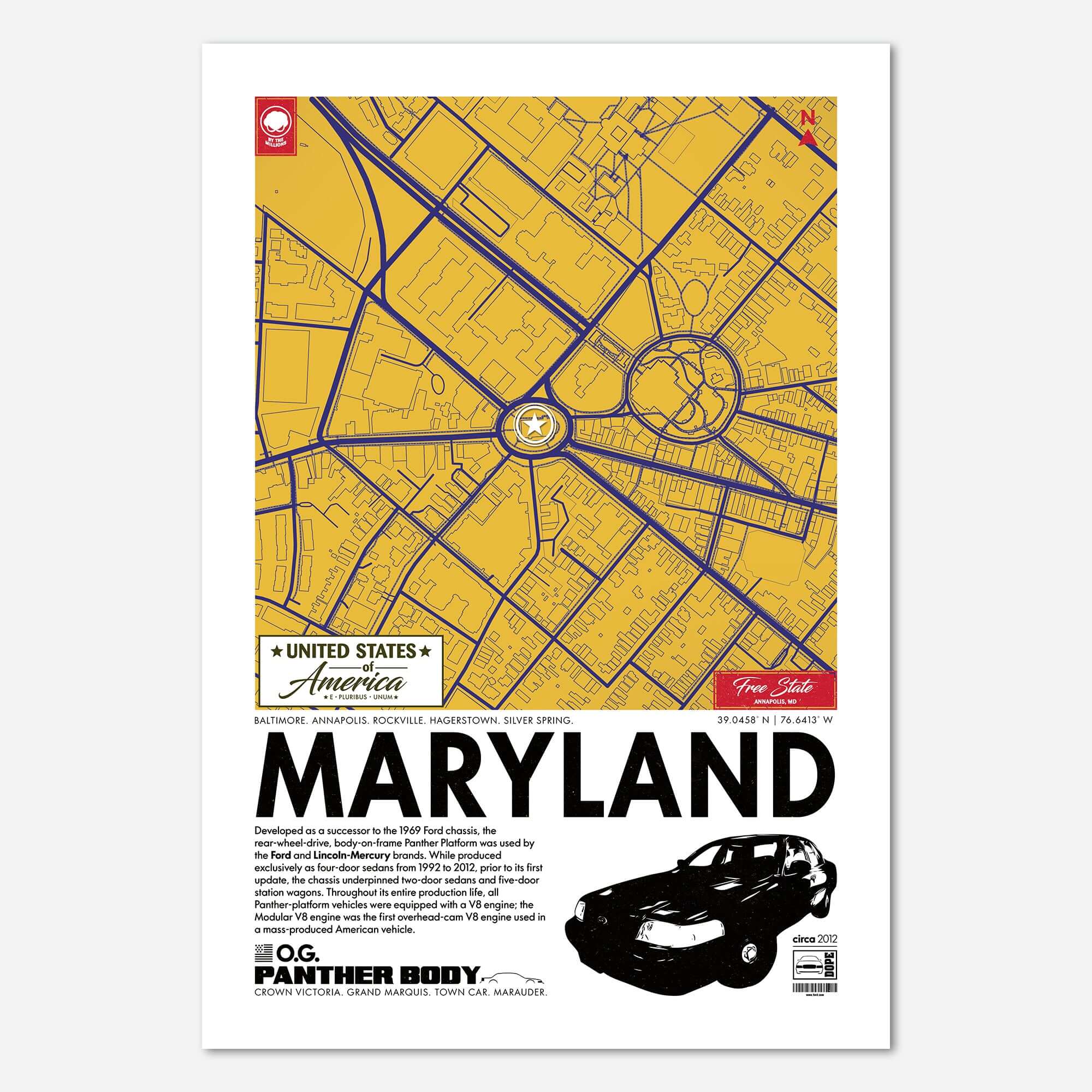 Panther Platform City Map Poster