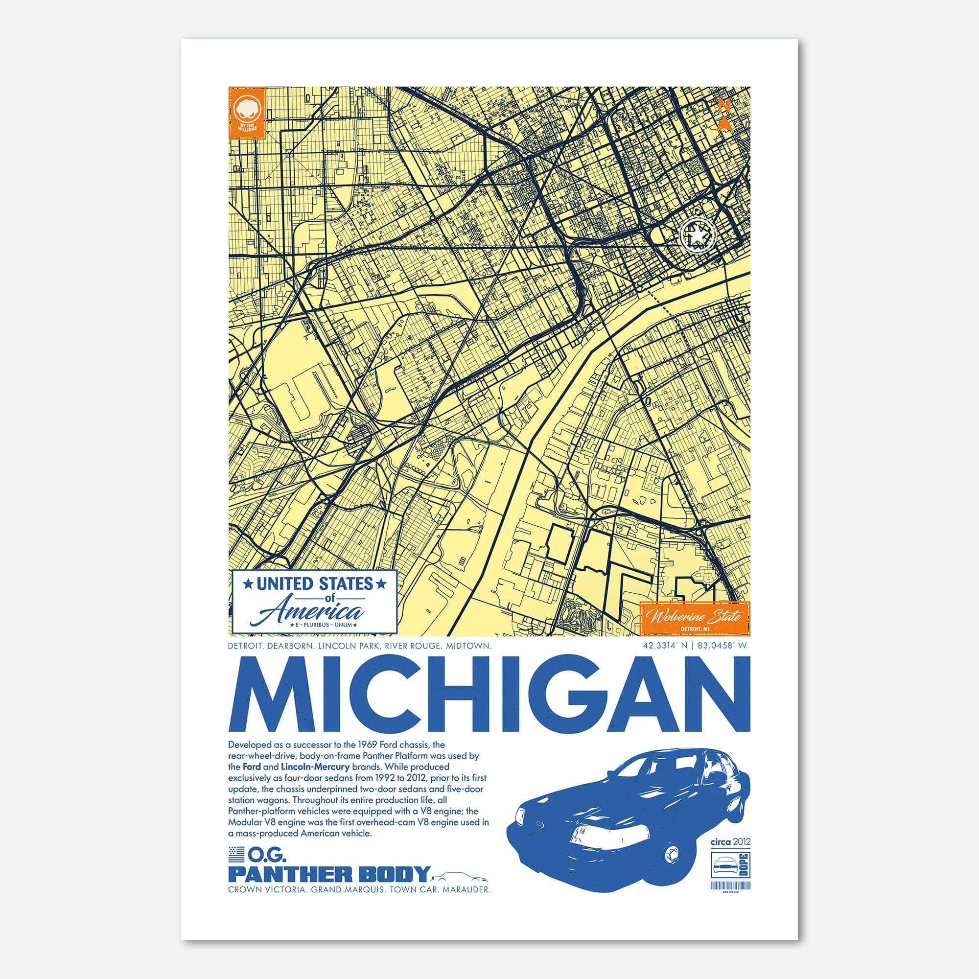 Panther Platform City Map Poster