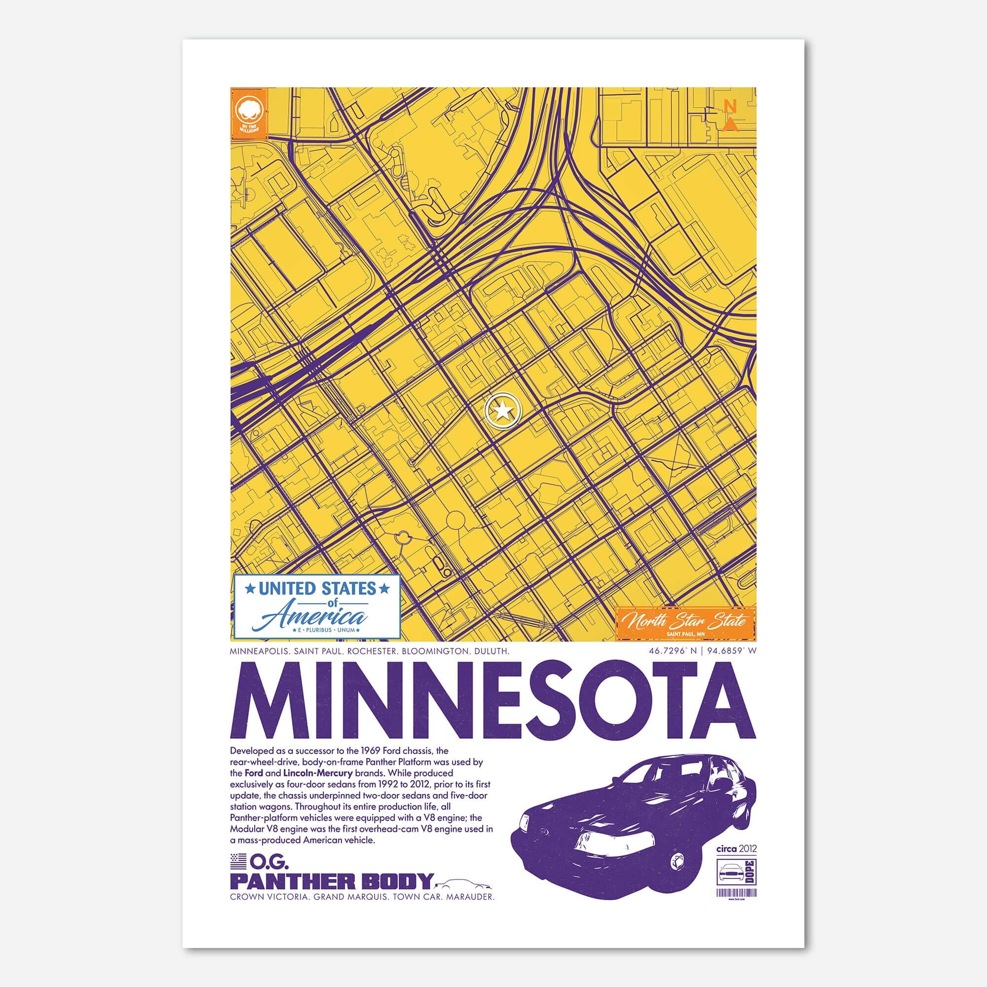 Panther Platform City Map Poster