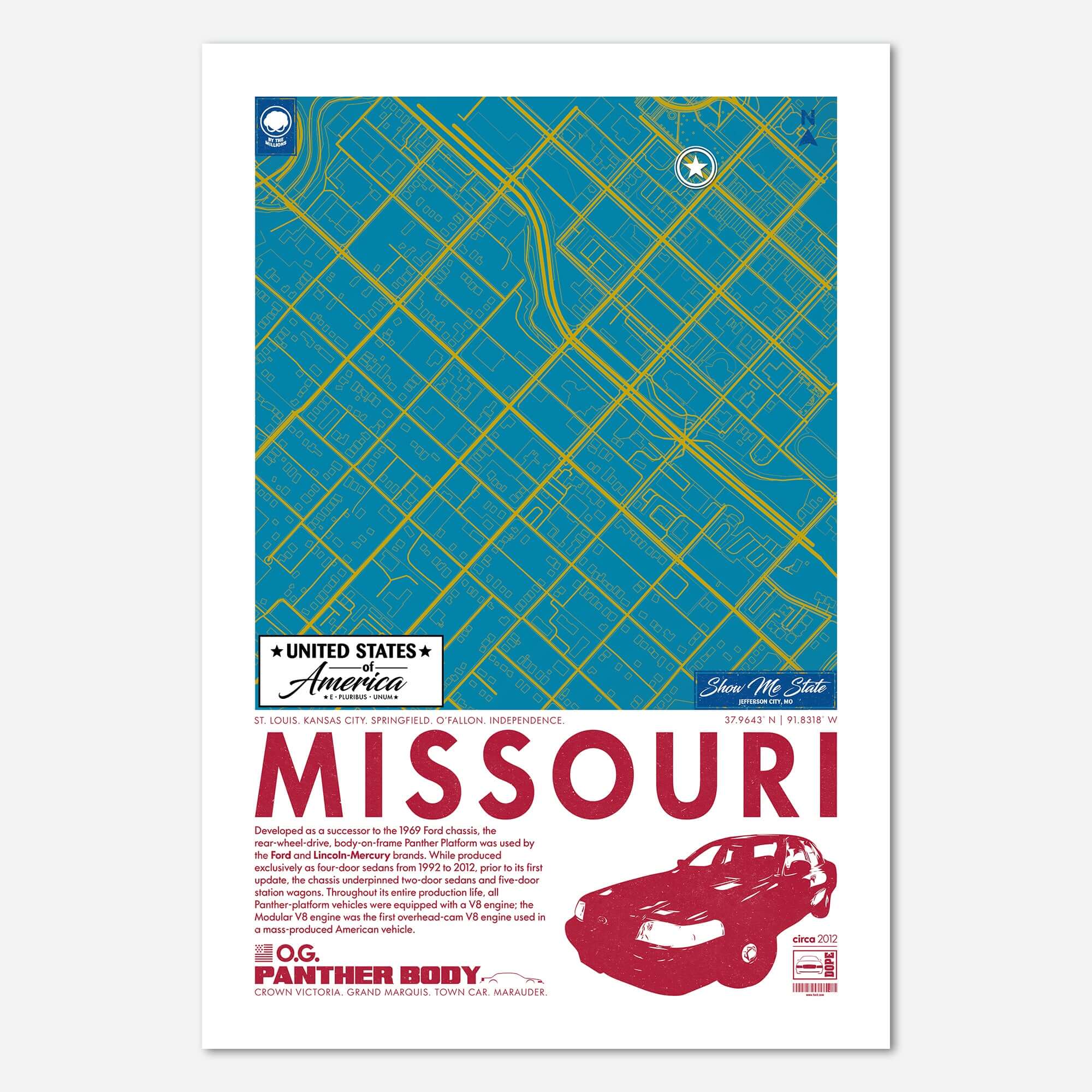 Panther Platform City Map Poster