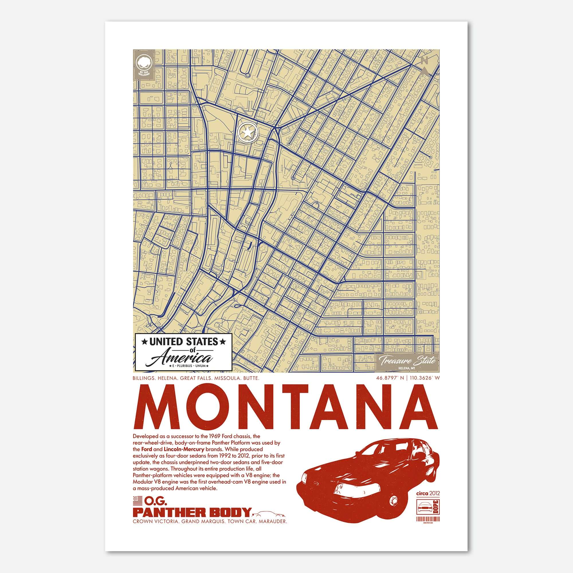 Panther Platform City Map Poster