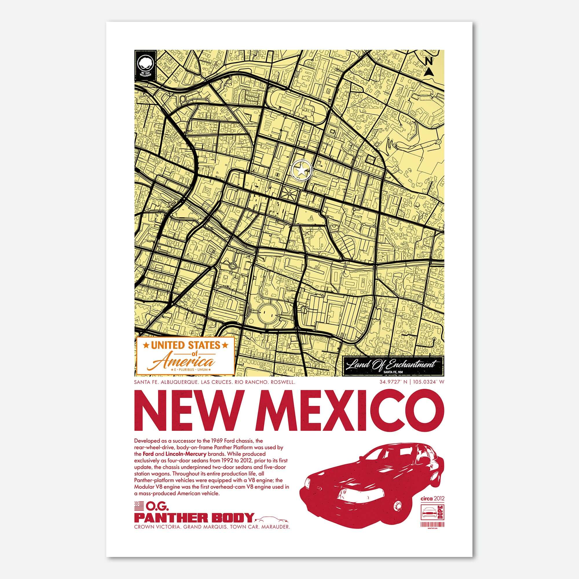 Panther Platform City Map Poster