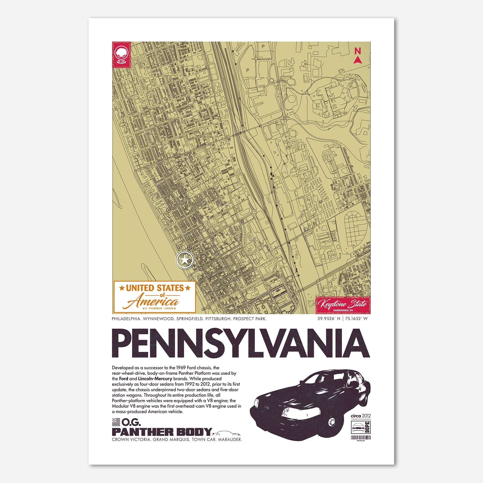 Panther Platform City Map Poster