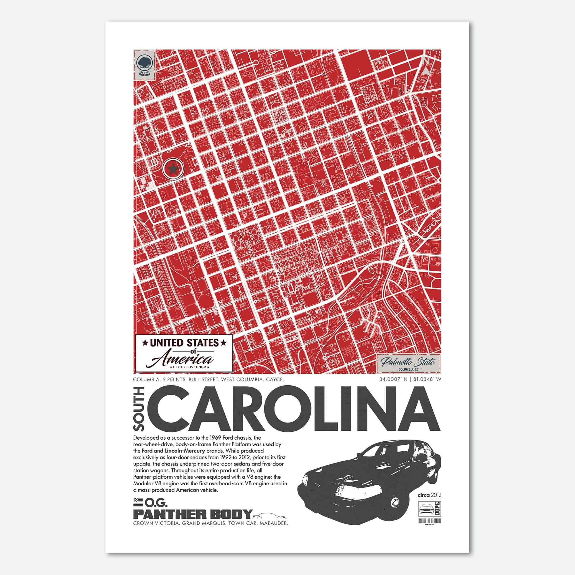 Panther Platform City Map Poster