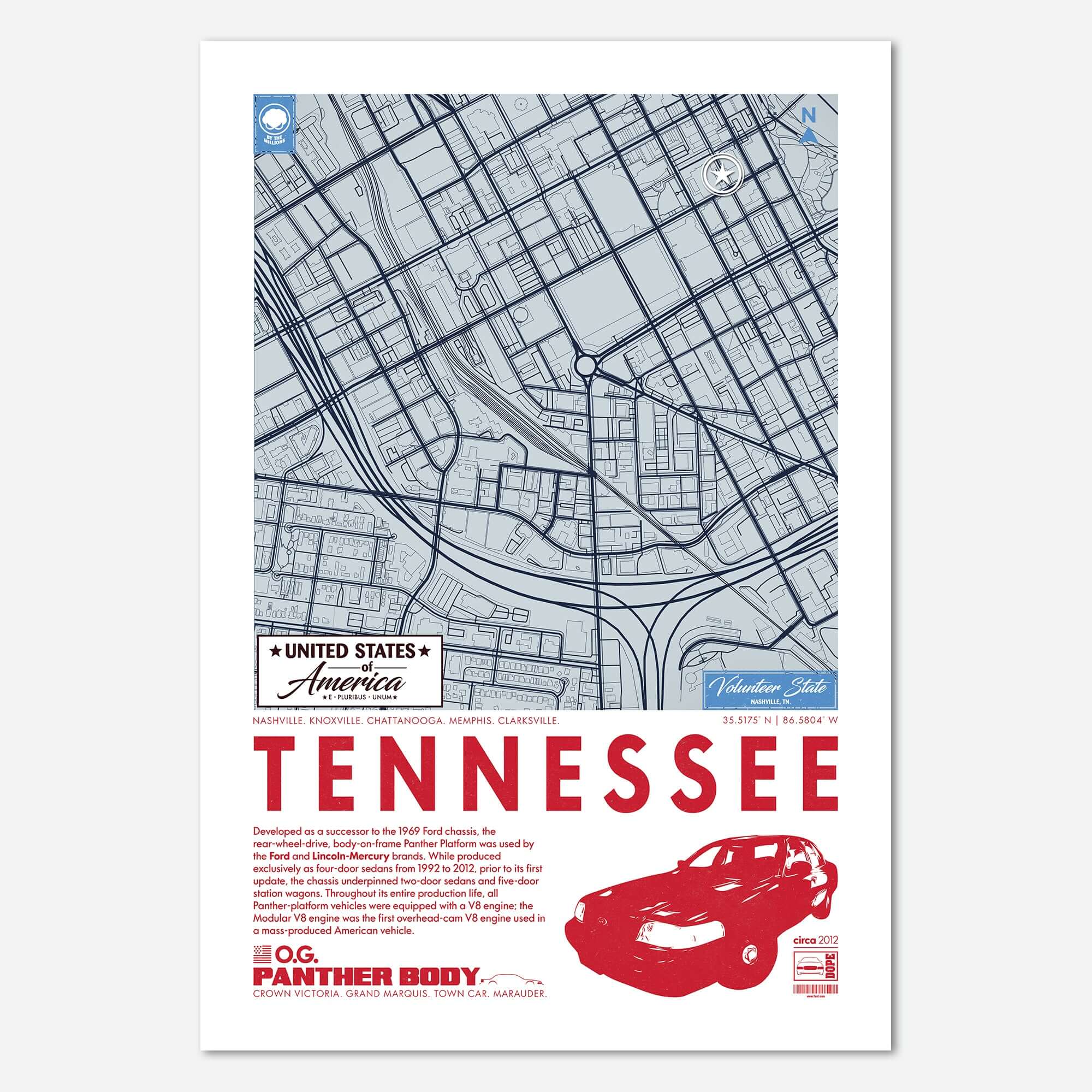 Panther Platform City Map Poster