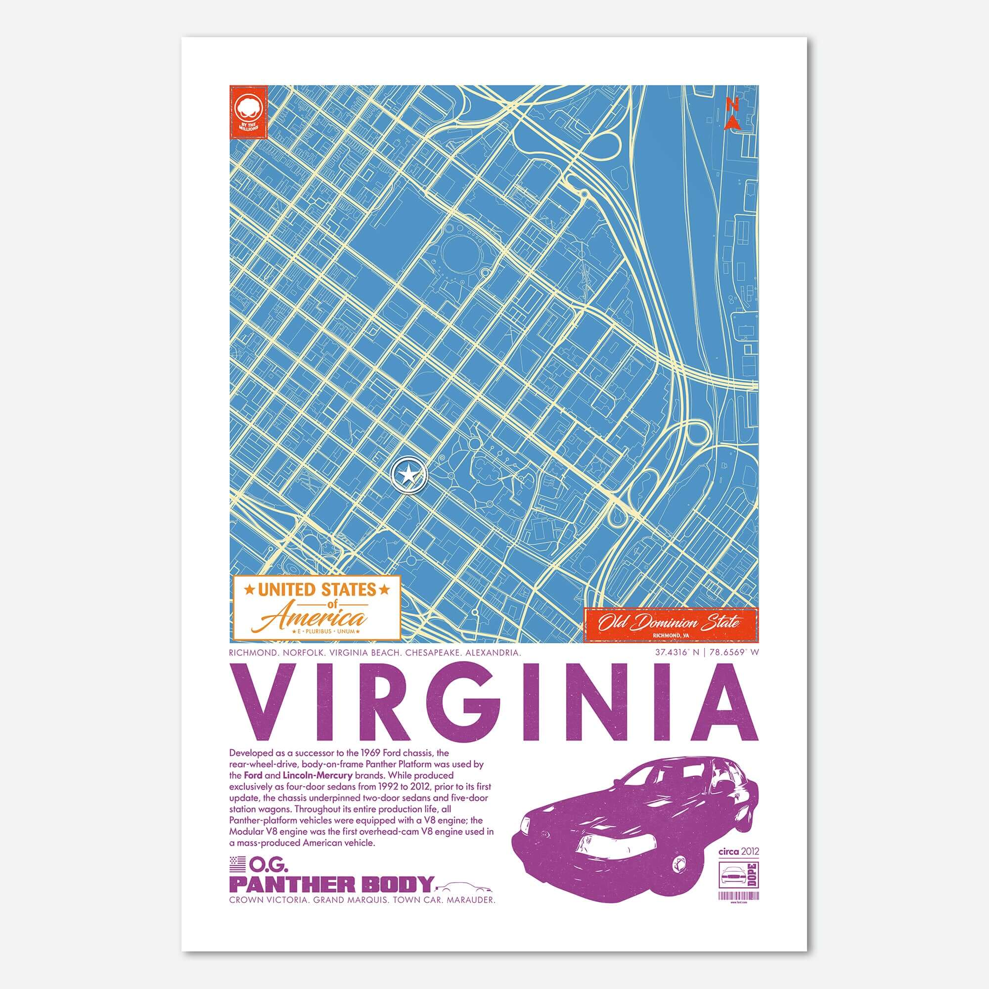 Panther Platform City Map Poster