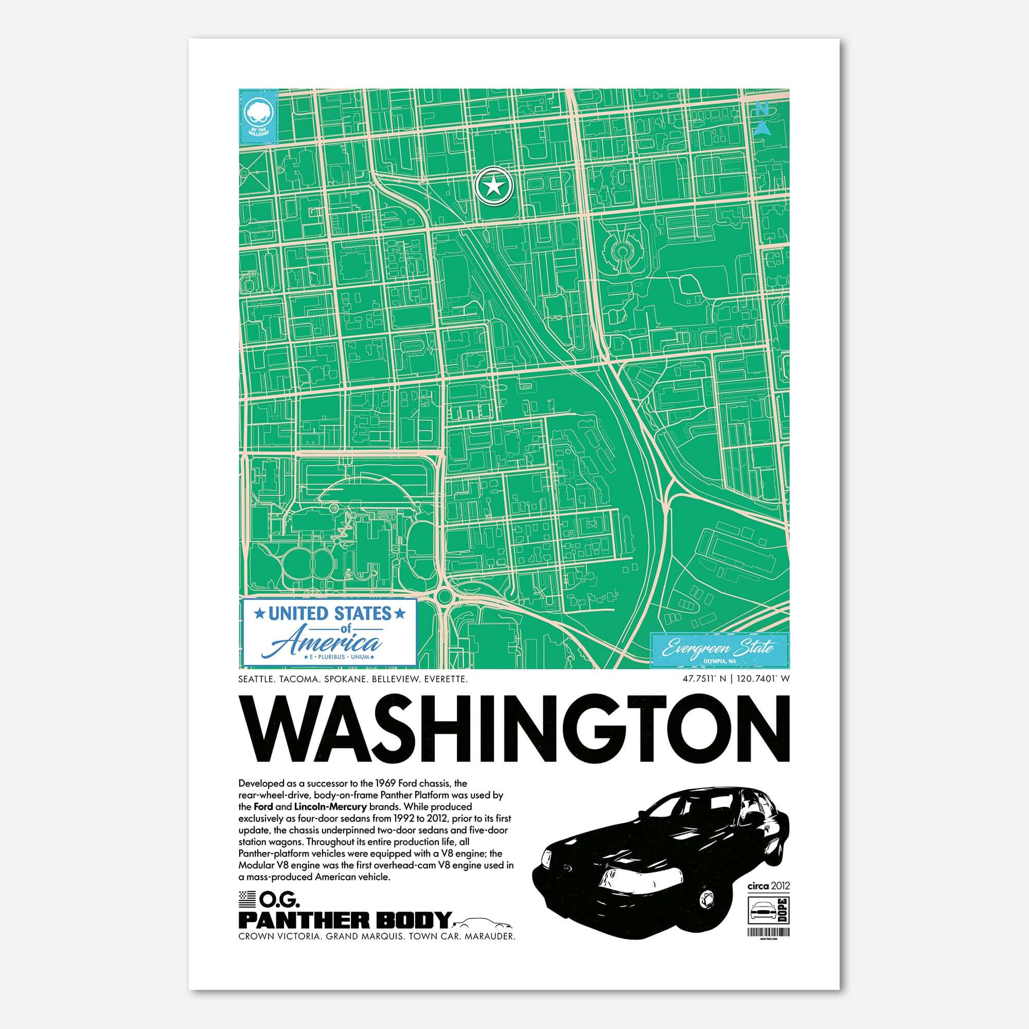 Panther Platform City Map Poster