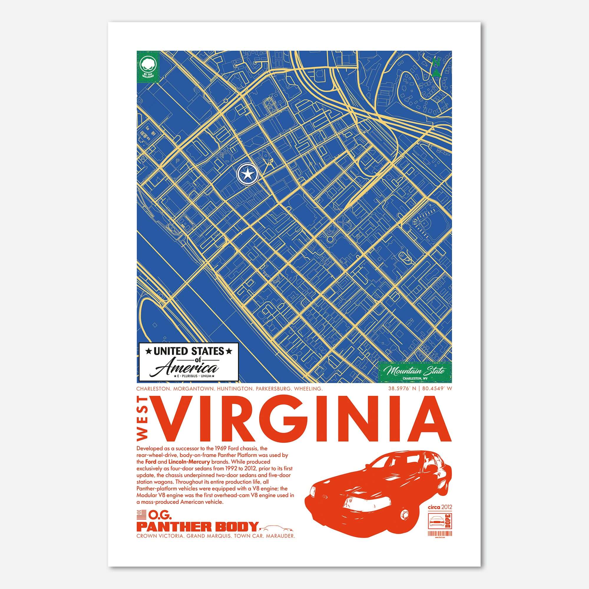 Panther Platform City Map Poster