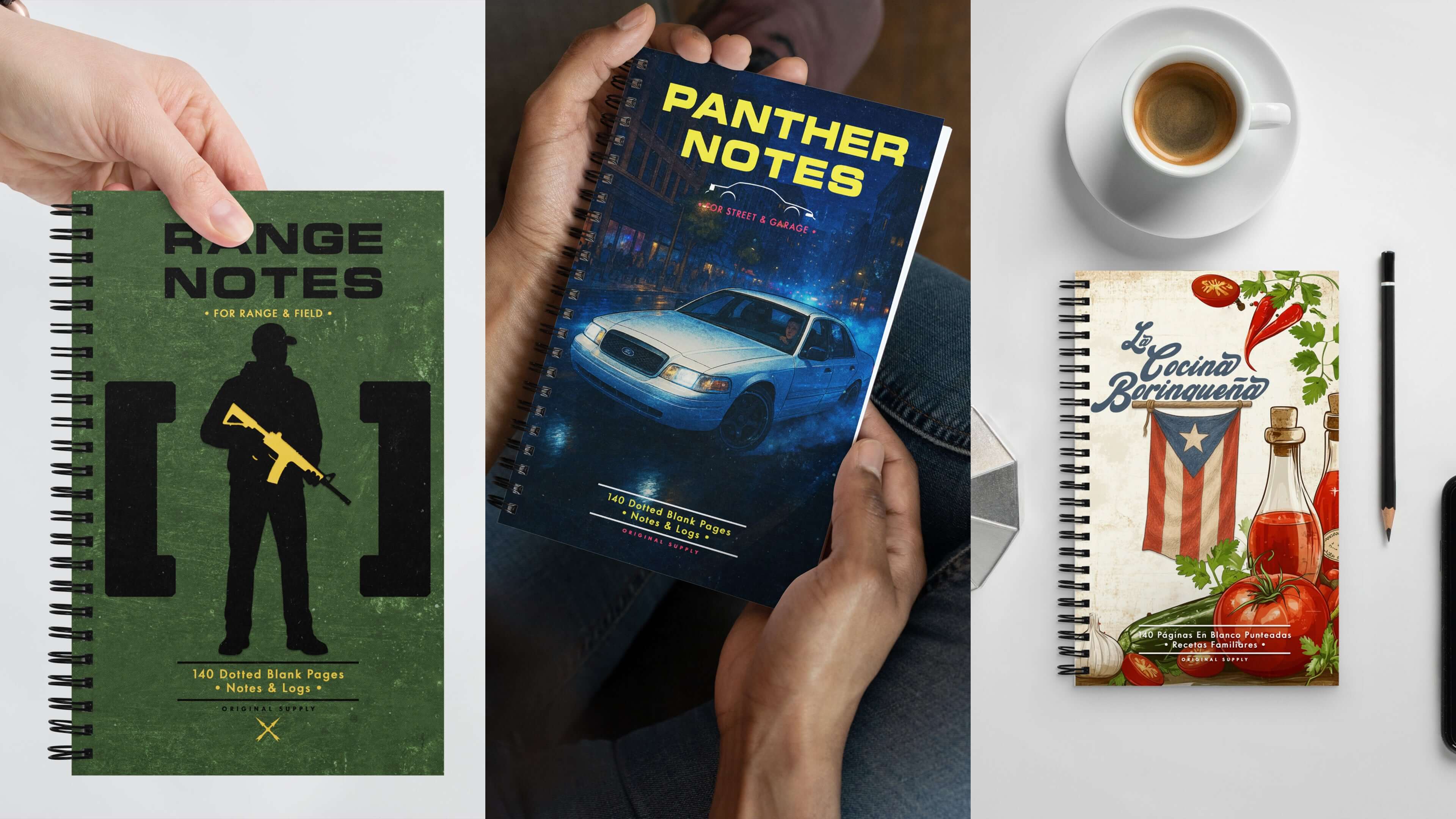 Riot Mind Studios Product Page Heroes - Spiral Notebooks