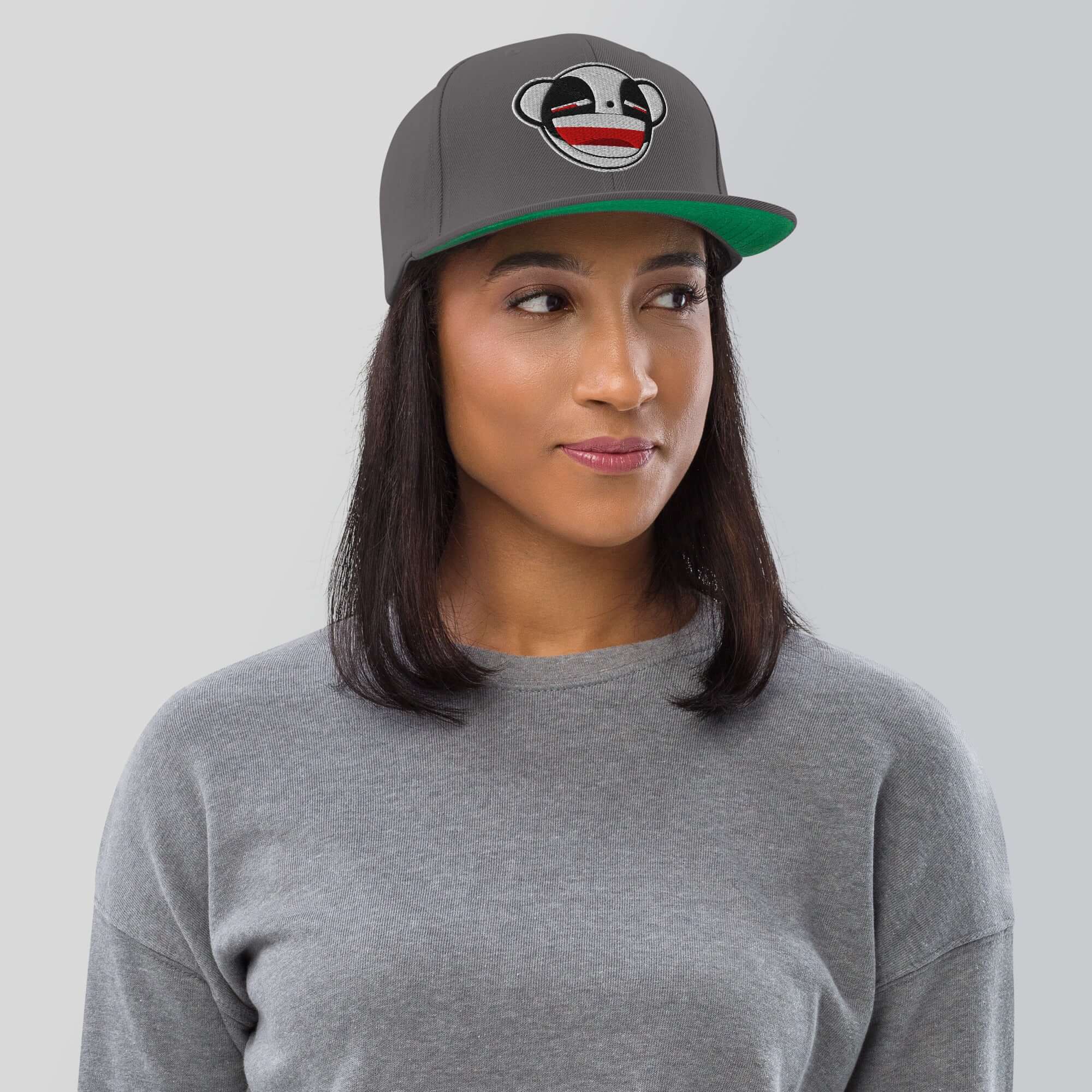 Psycho Panda Bear | Snapback Hat Product mockup