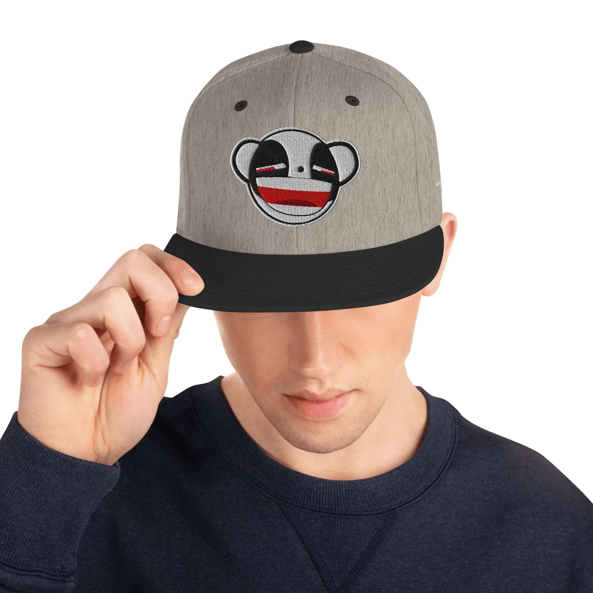 Psycho Panda Bear | Snapback Hat Product mockup