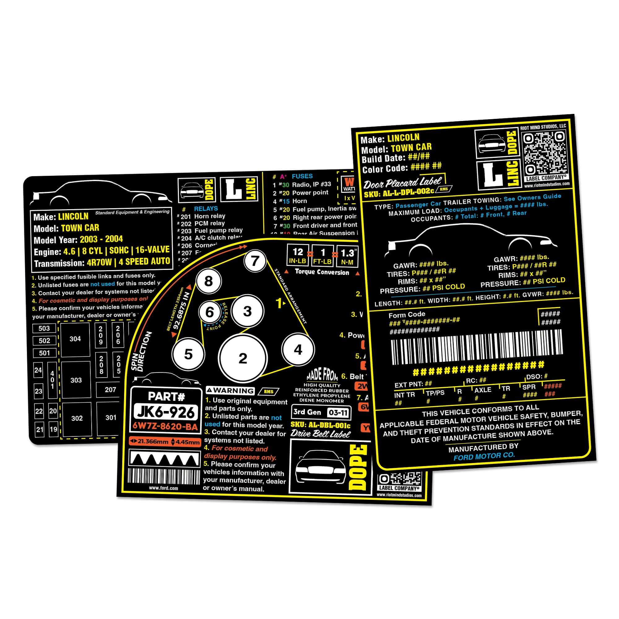 2003 - 2004 Panther Platform Label Bundle 1