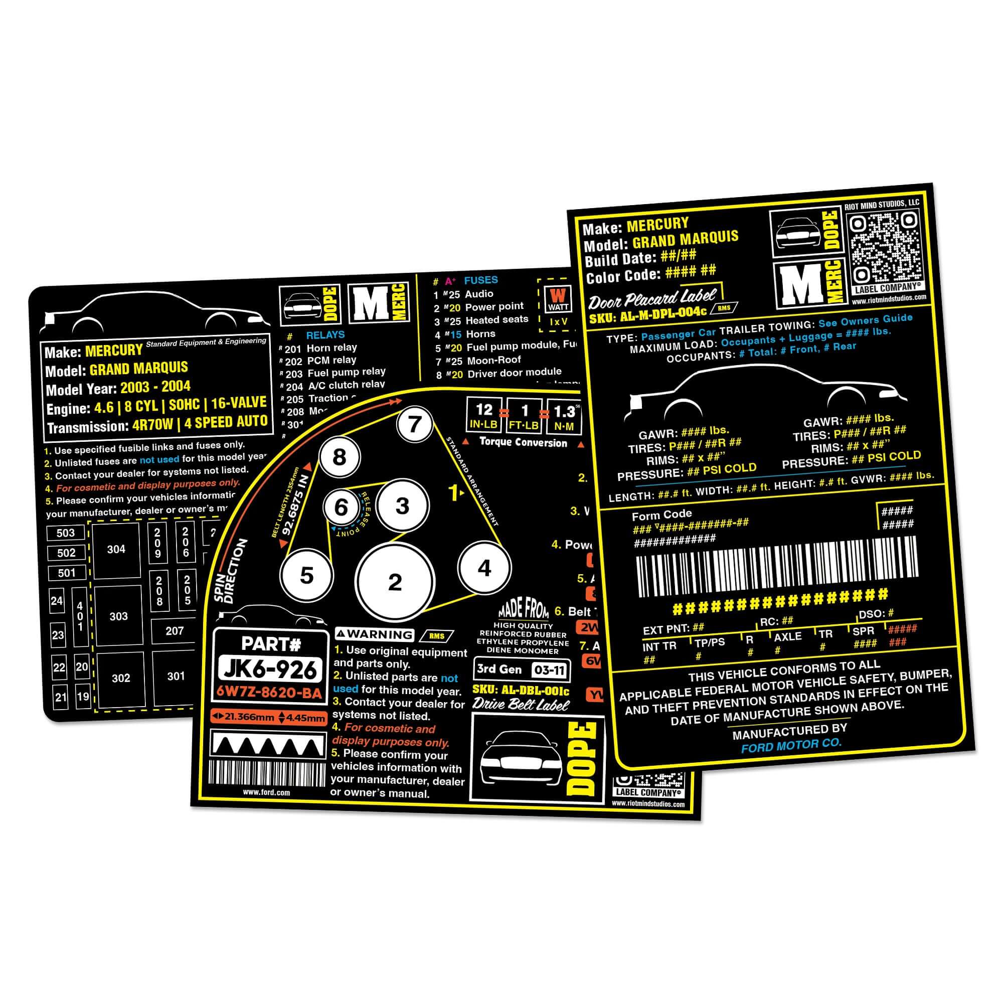2003 - 2004 Panther Platform Label Bundle 1