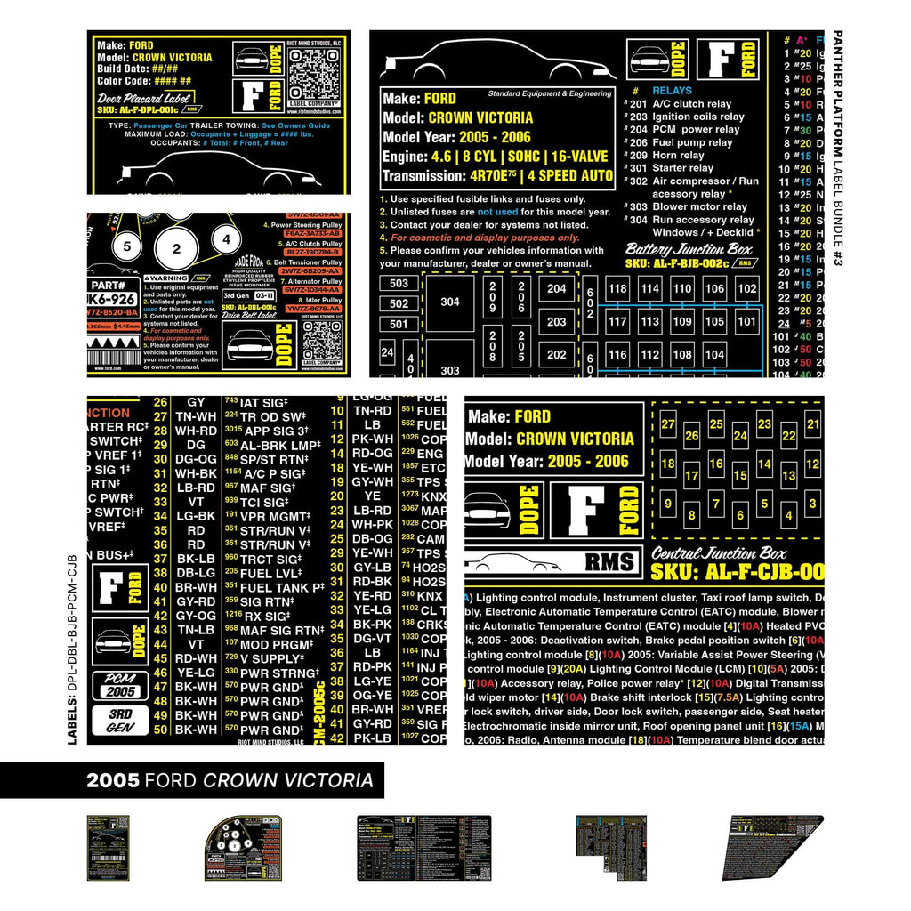 2005 - 2011 Panther Platform Label Bundle #3