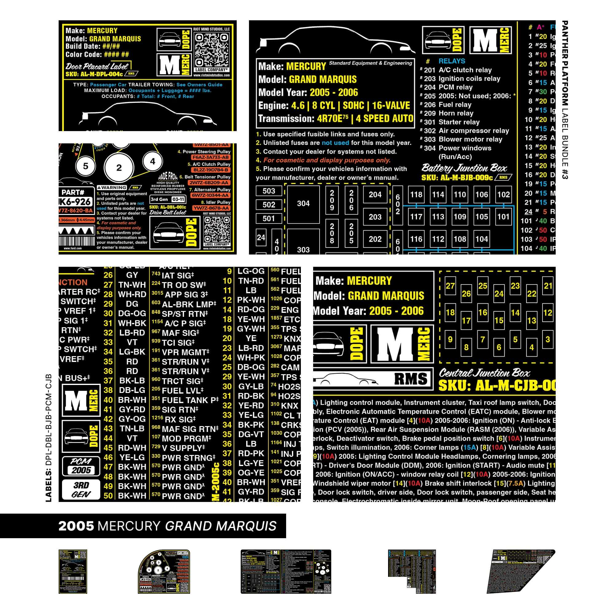 2005 - 2011 Panther Platform Label Bundle #3