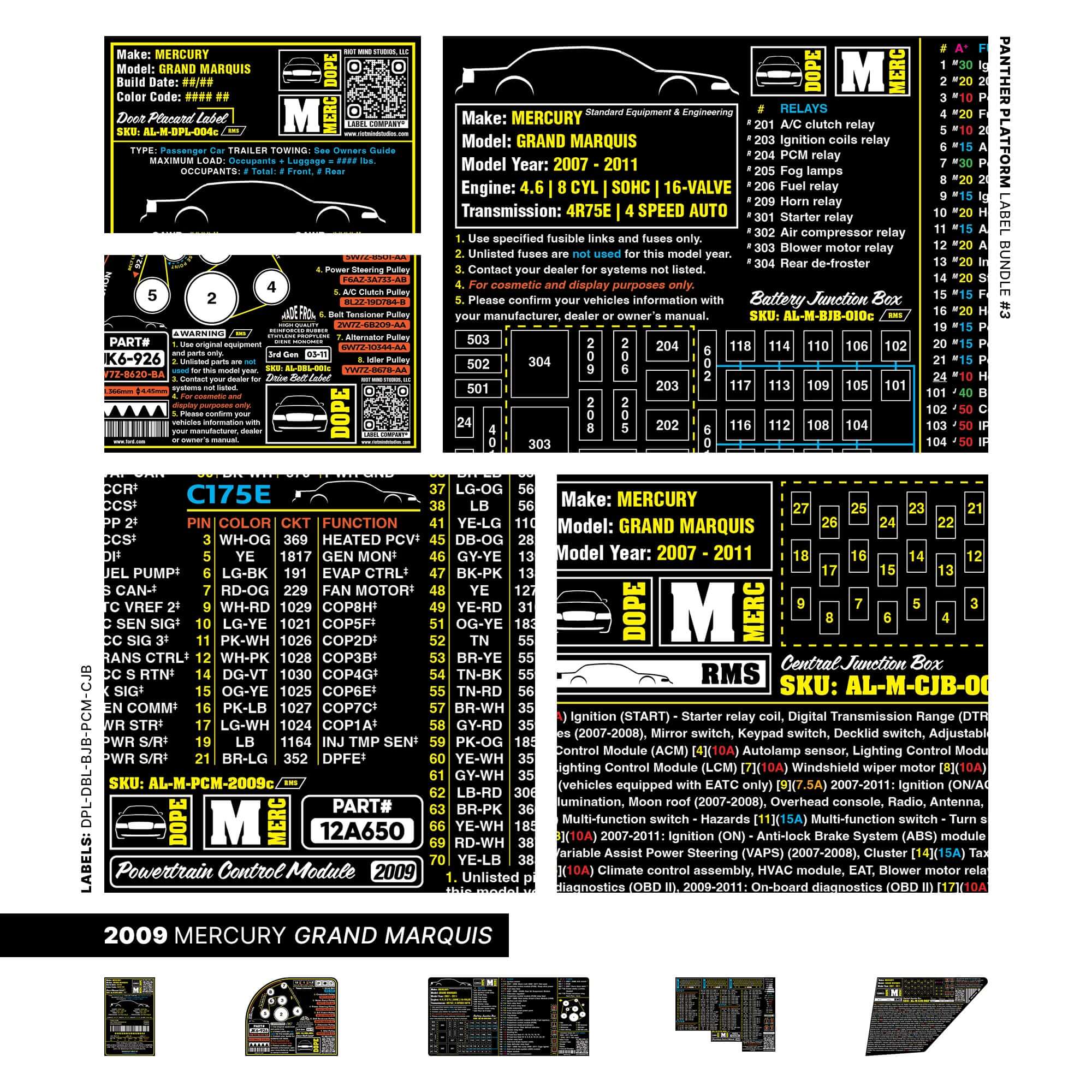 2005 - 2011 Panther Platform Label Bundle #3