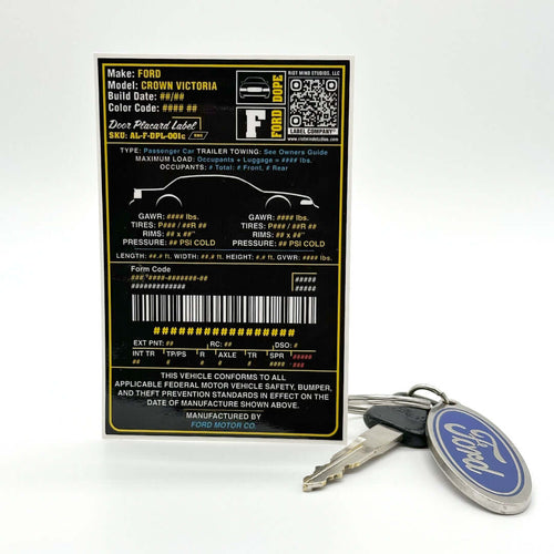 2003 - 2011 Panther Platform VIN Label