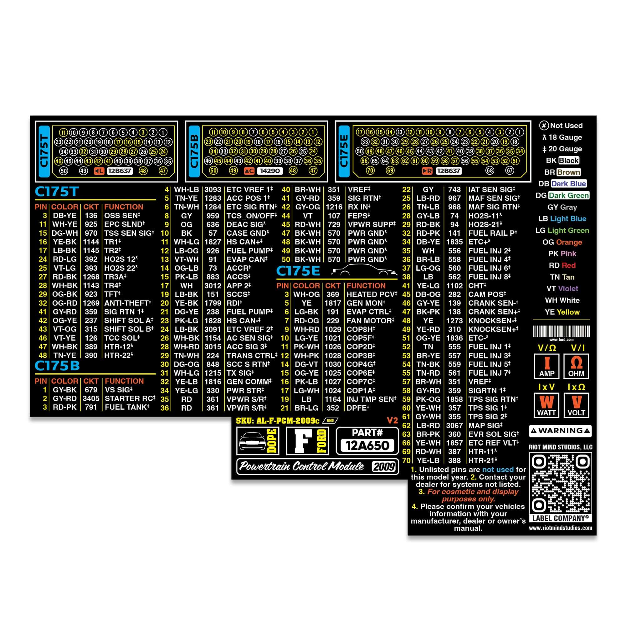 2005 - 2011 Panther Platform PCM Label