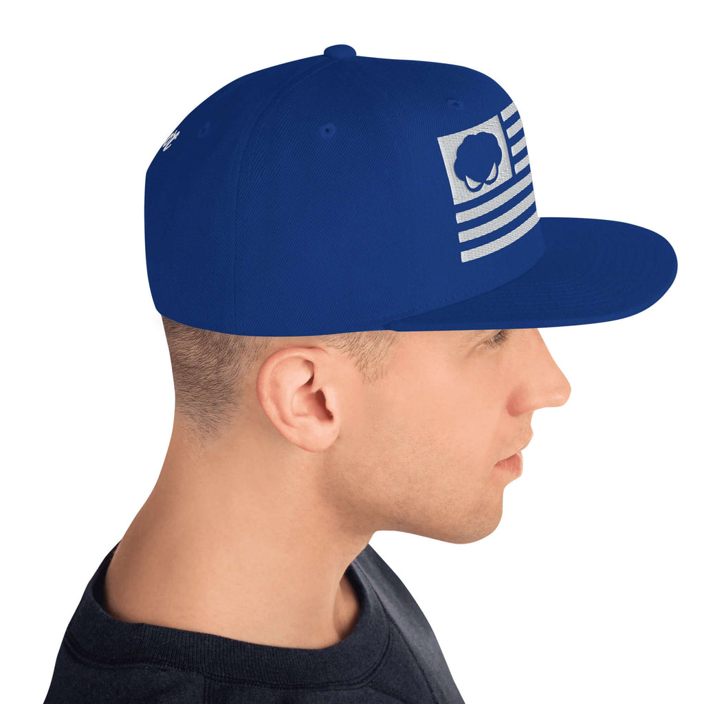 Riot Mind Studios Bravo Royal | Snapback Hat Product Mockup