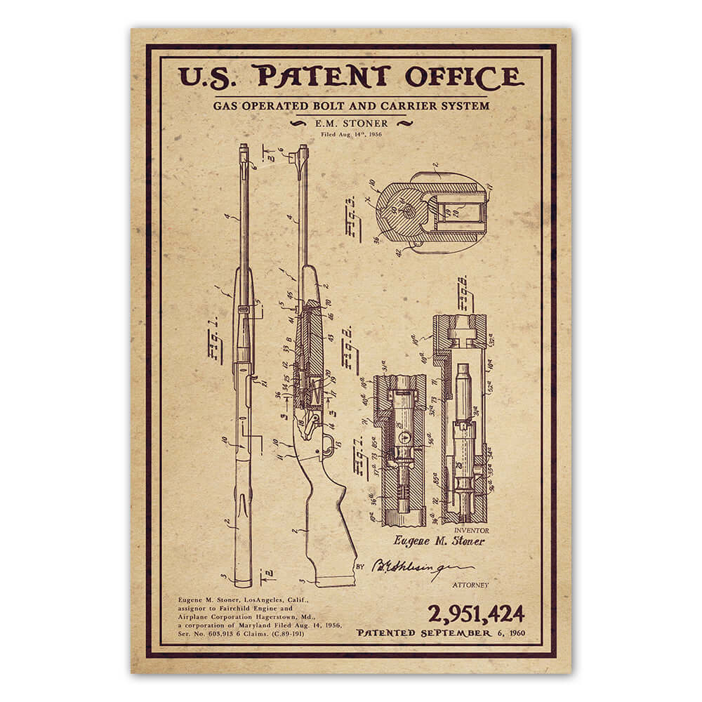 Stoner Rifle | Patent Poster