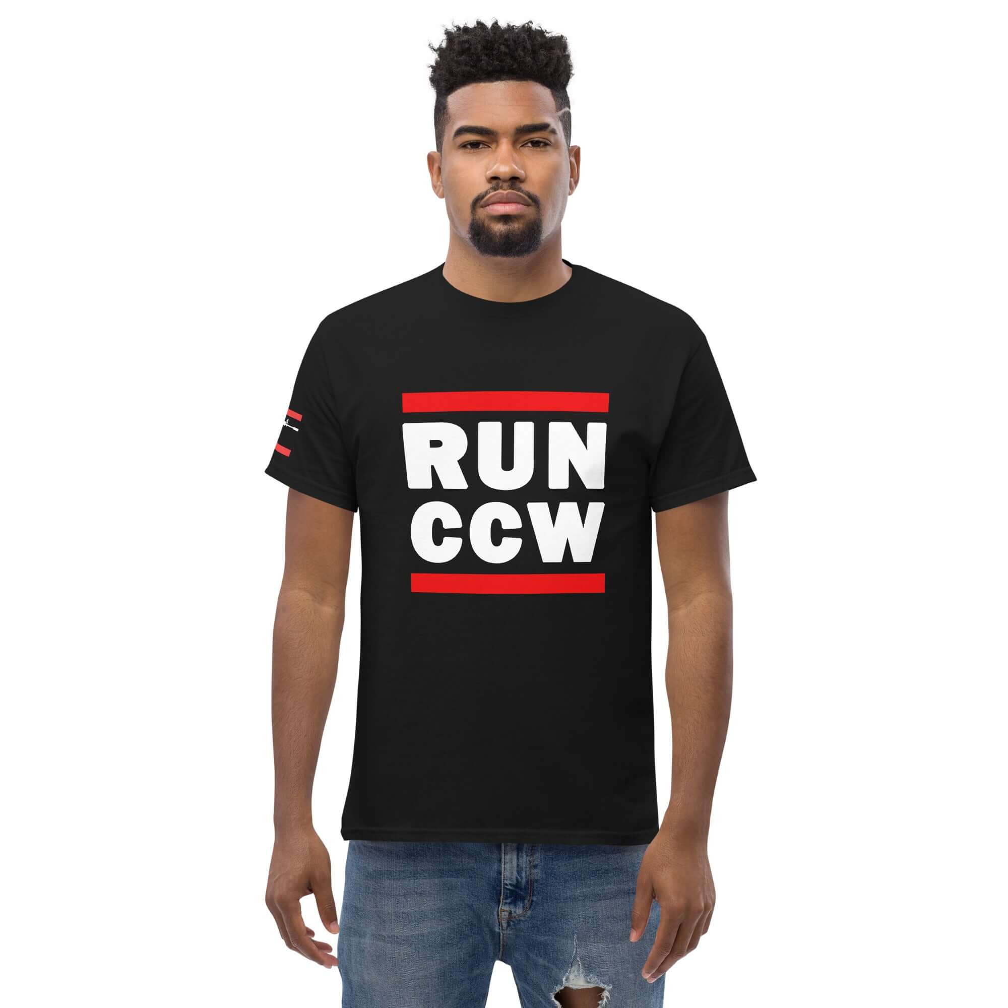 Concealed Carry RUN CCW Unisex t-shirt Product mockup