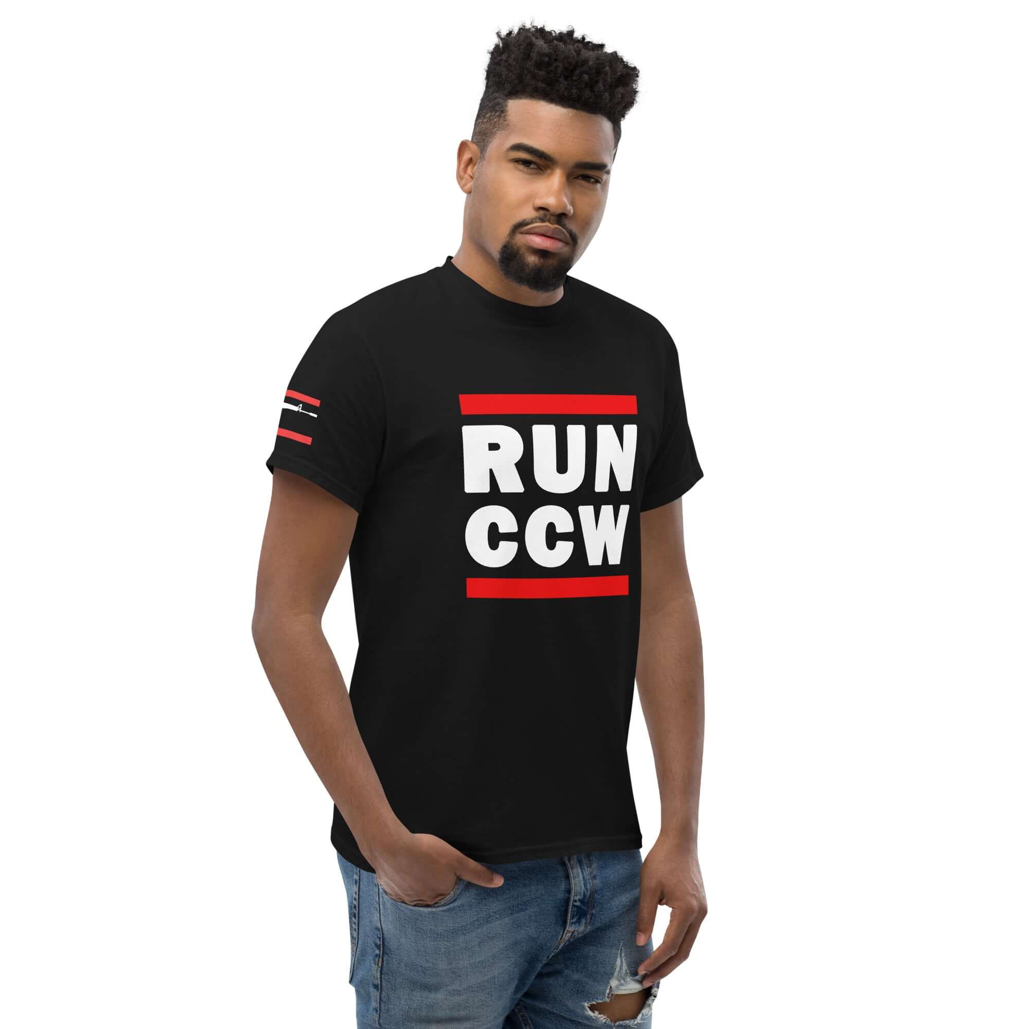 Concealed Carry RUN CCW Unisex t-shirt Product mockup