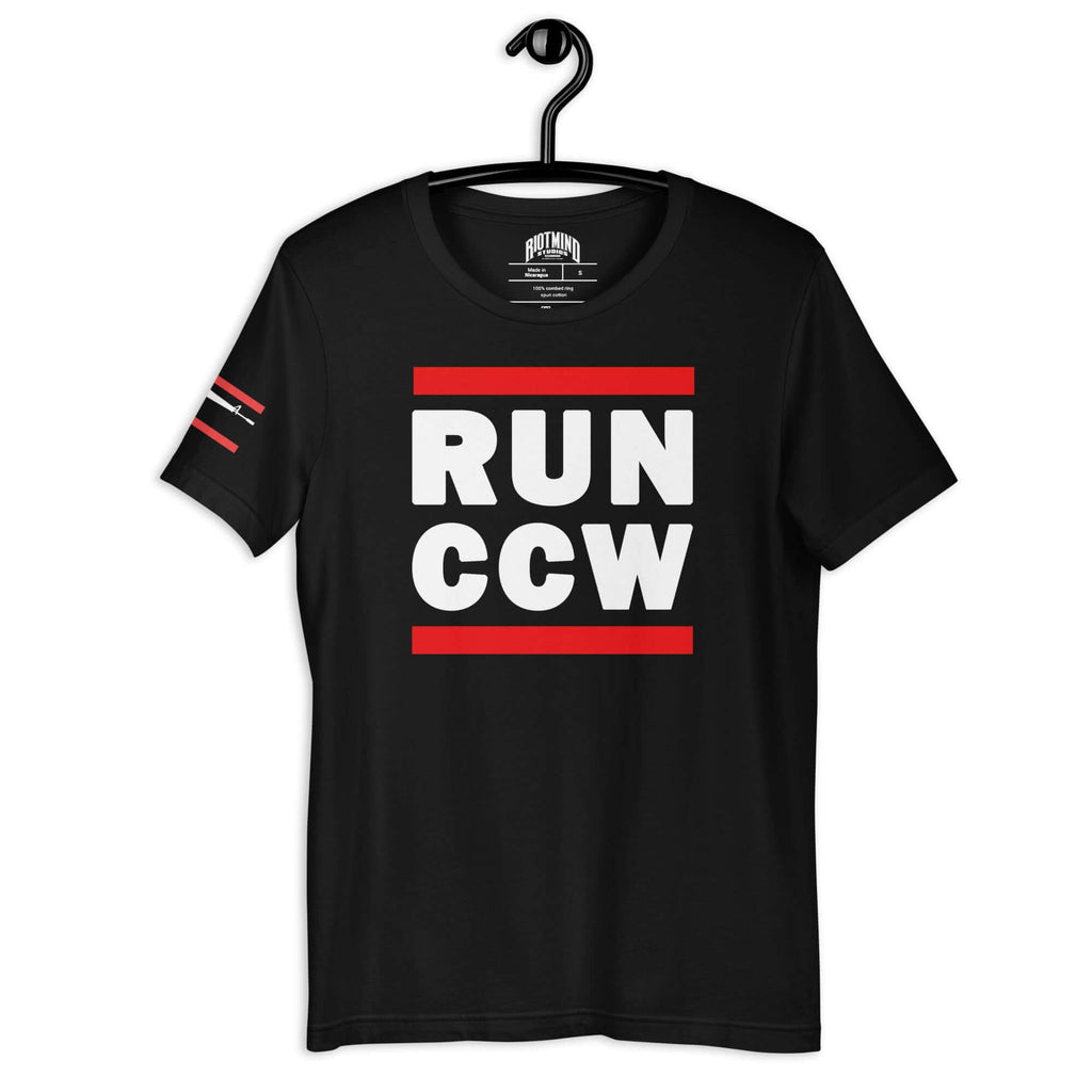 Concealed Carry RUN CCW Unisex t-shirt Product mockup