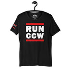 Concealed Carry RUN CCW Unisex t-shirt Product mockup