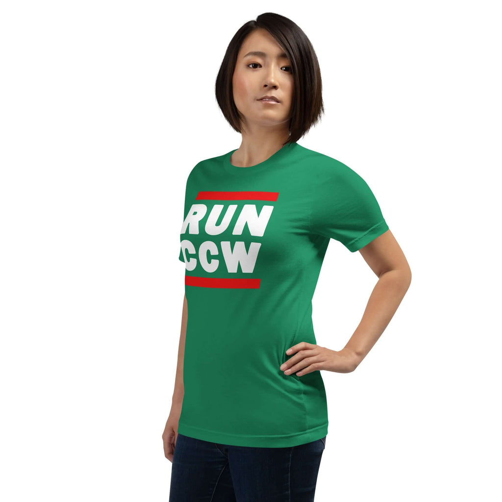Concealed Carry RUN CCW Unisex t-shirt Product mockup