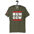 Concealed Carry RUN CCW Unisex t-shirt Product mockup